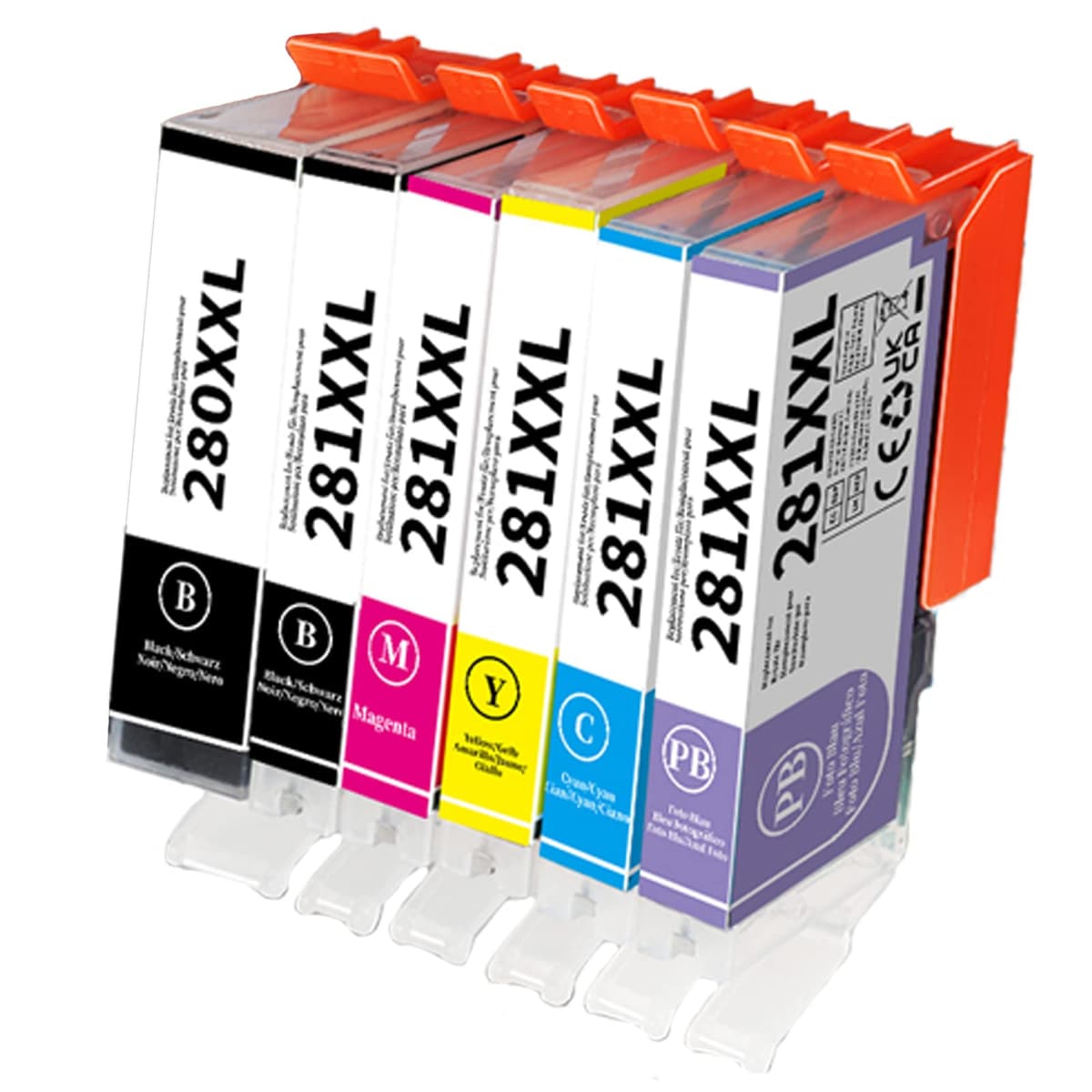 InkSpirit Cartuchos compatibles Canon PGI-280XXL / CLI-281XXL (paquete de 6) ink 280 and 281 cartridges