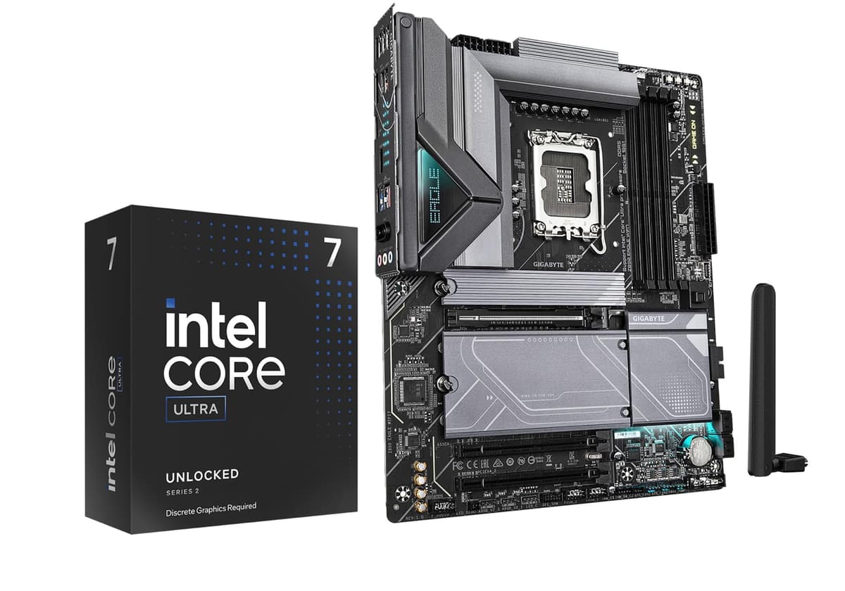 Combo MICRO CENTER CPU y placa madre - Ultra 7 265KF 20 núcleos (8 P-cores + 12 E-cores) Procesador de escritorio con placa madre Gigabyte Z890 Eagle WIFI7 BX265KFZ890EAGLEWIFI7