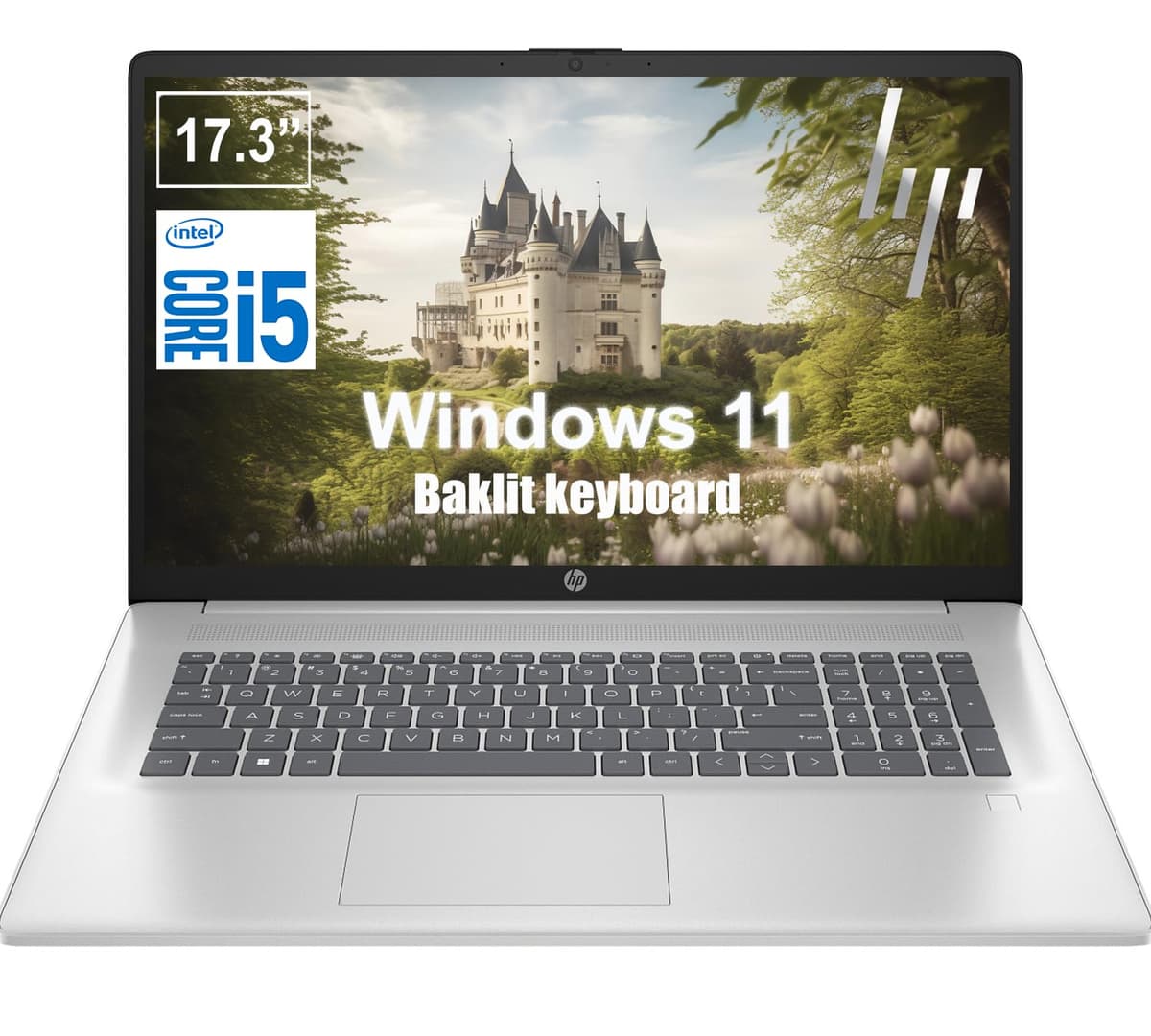 HP Laptop empresarial de 17.3 pulgadas con Microsoft 365 de por vida web | Teclado retroiluminado, lector de huellas | Intel Core i5 de 13ª gen (10 núcleos, 4.6 GHz) | 16 GB RAM, SSD de 512 GB + almacenamiento externo de 512 GB | WiFi 6 n300i5