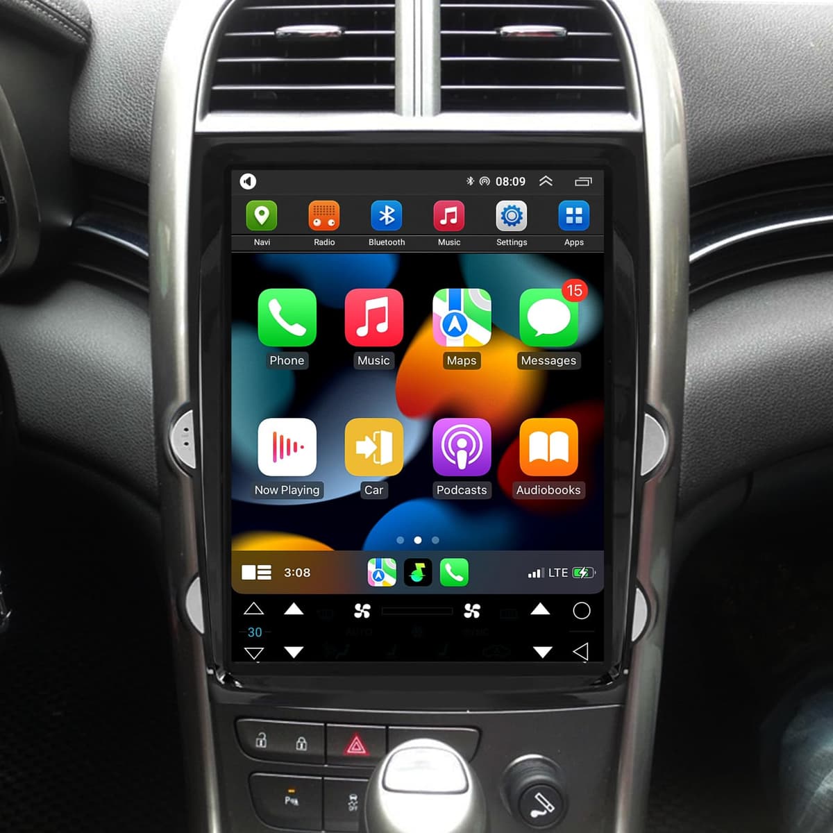 Toeeklsa Radio para Chevy Malibu 2013 2014 2015 2016 reemplazo de radio actualización CarPlay Android Auto 4+64G pantalla estilo Tesla de 12.1 pulgadas con Bluetooth WiFi 4G LTE GPS navegación FM DSP cámara de retroceso