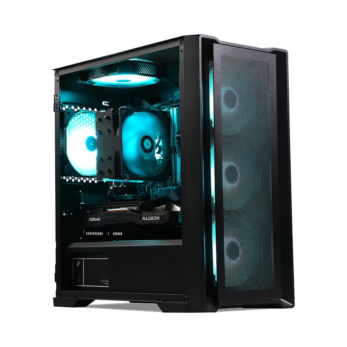 MXZ Gaming PC R7 7700 | RTX 4070 - 16GB DDR5, NVMe 1TB, B650, 6 RGB Fans, Windows 11 Pro