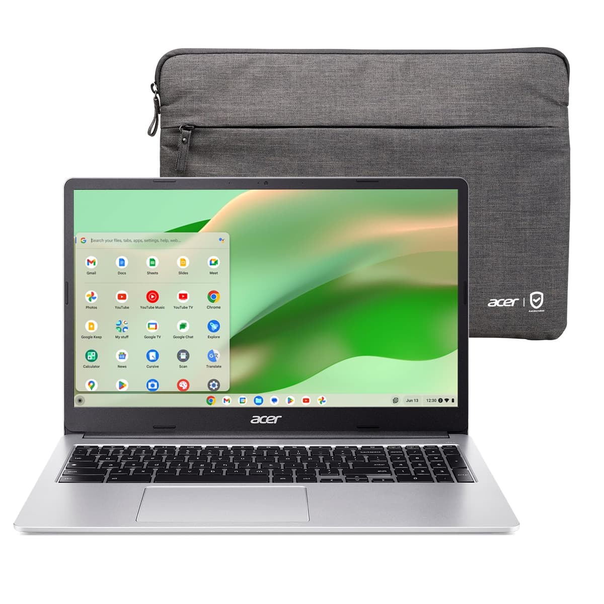 acer Chromebook 315 Portátil | Intel Pentium Silver N6000 | 15.6" Full HD IPS Táctil | Intel UHD Graphics | 8GB LPDDR4X | 64GB eMMC | Wi-Fi 6 | Audio DTS | Funda Protectora | Chrome OS | CB315-4HT-P8PQ NX.AZ1AA.004