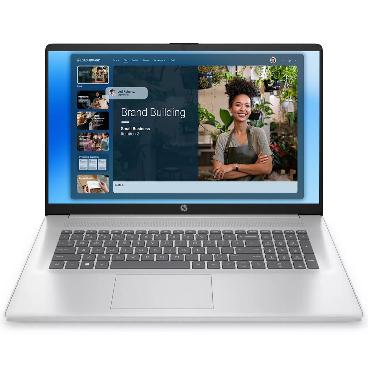 HP 17.3" Laptop con pantalla táctil • Teclado retroiluminado • AMD Ryzen 5 7530U (rinde más que el Intel i7-1355U) • 16 GB RAM, 512 GB SSD • Windows 11 con Office 365 para Web de por vida