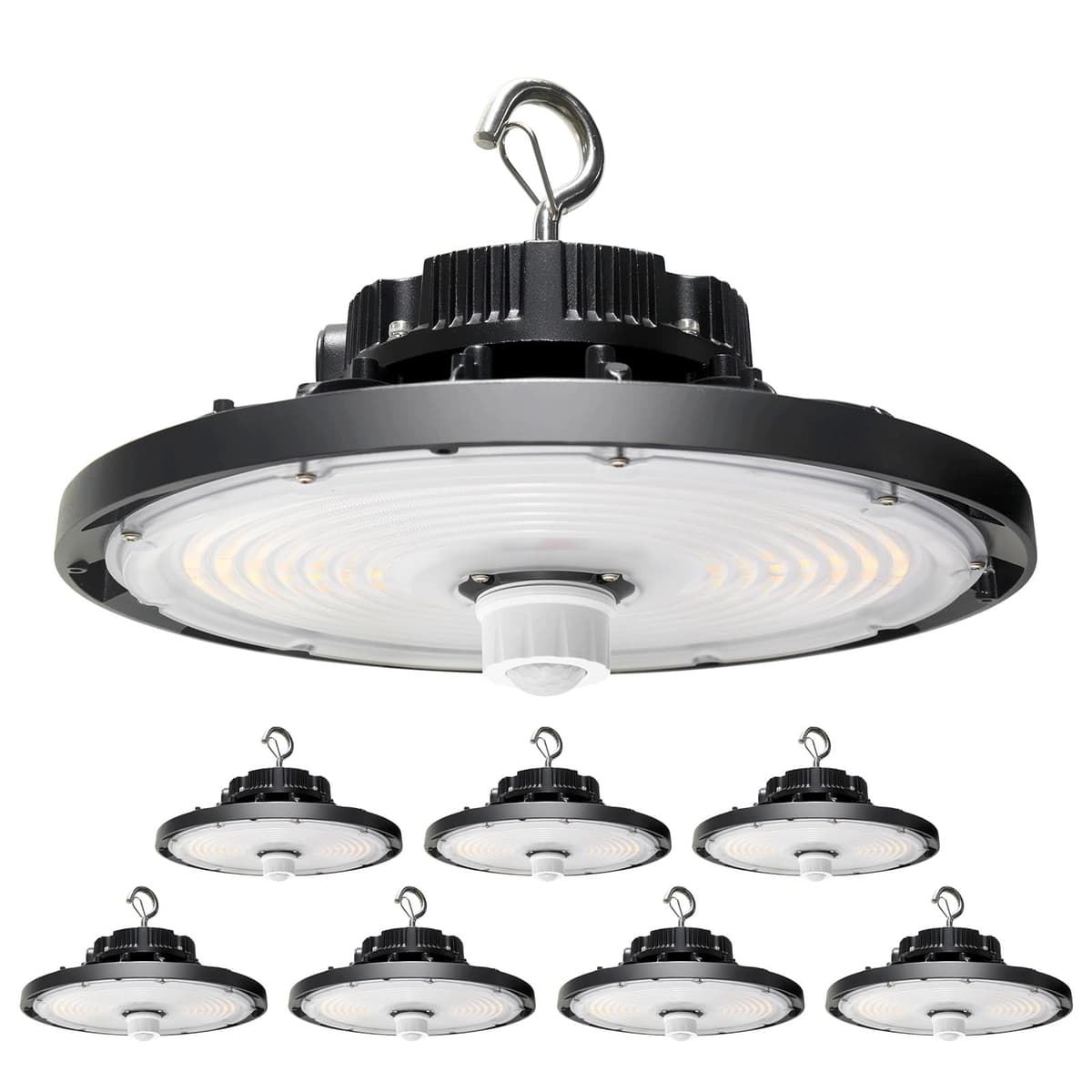 ELEPHANT DEPOT UFO High Bay LED 240W con Sensor Movimiento, 33600LM, 0-10V Dimmable, 120-277V MUHB