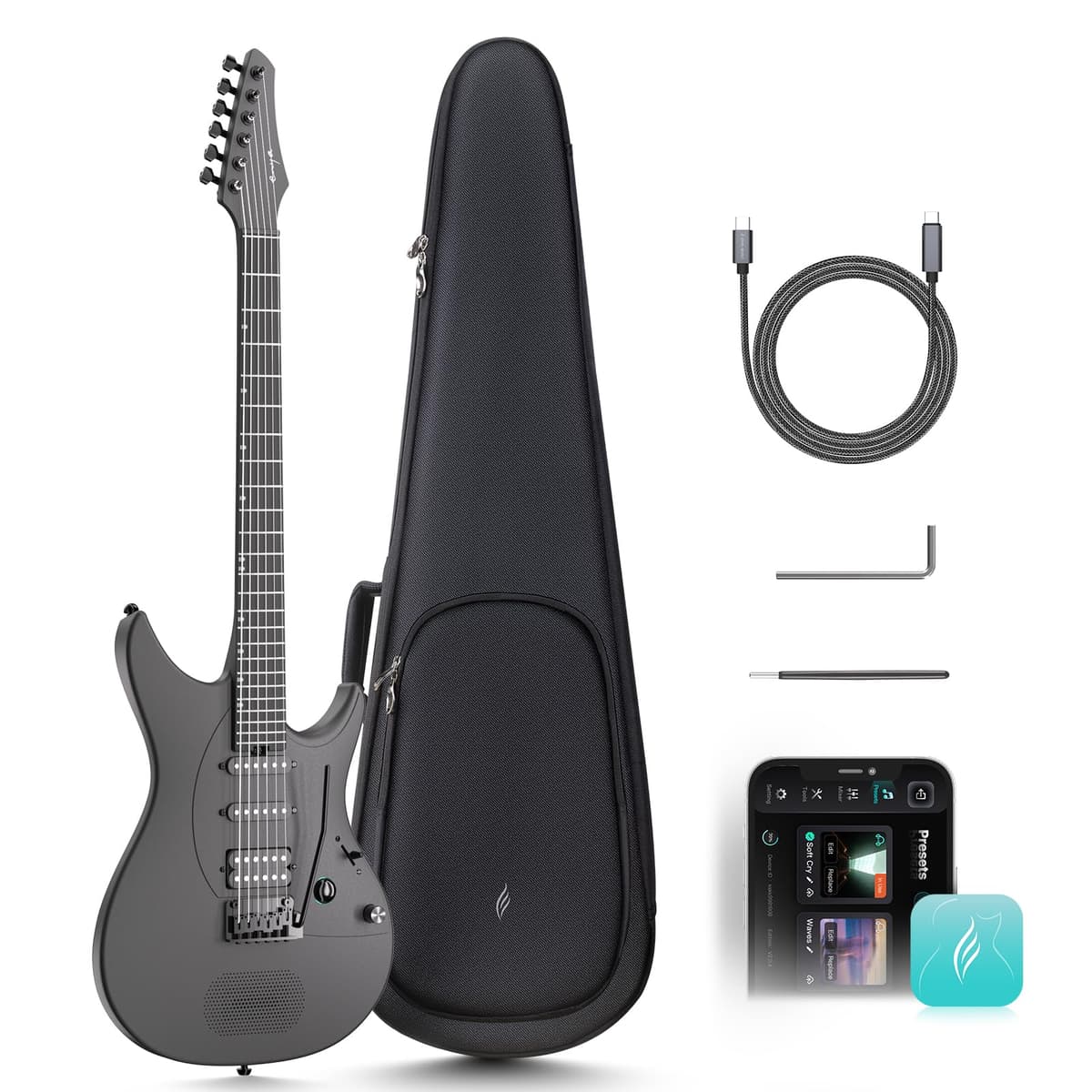 Enya Inspire 39" Smart Electric Carbon Fiber - Guitarra Eléctrica INSPIRE-BK
