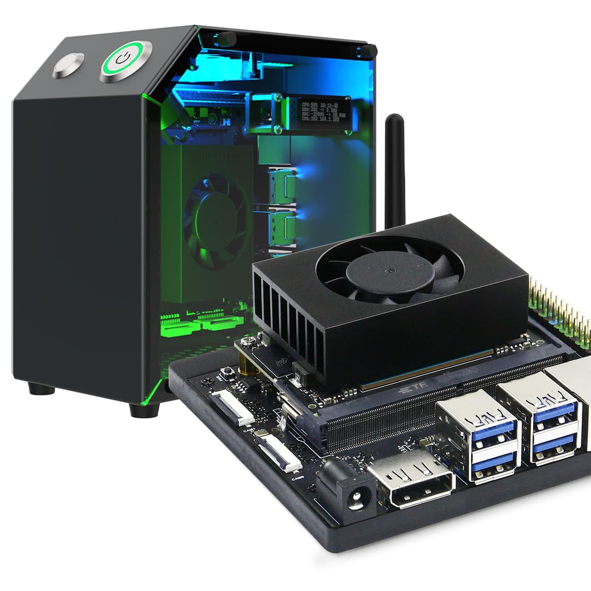 Yahboom Jetson Orin NX 8GB Super Kit con Cámara y Micrófono USB, SSD 256GB, Kit Electrónico ROS Orin NX 8GB SUB Mini PC Kit