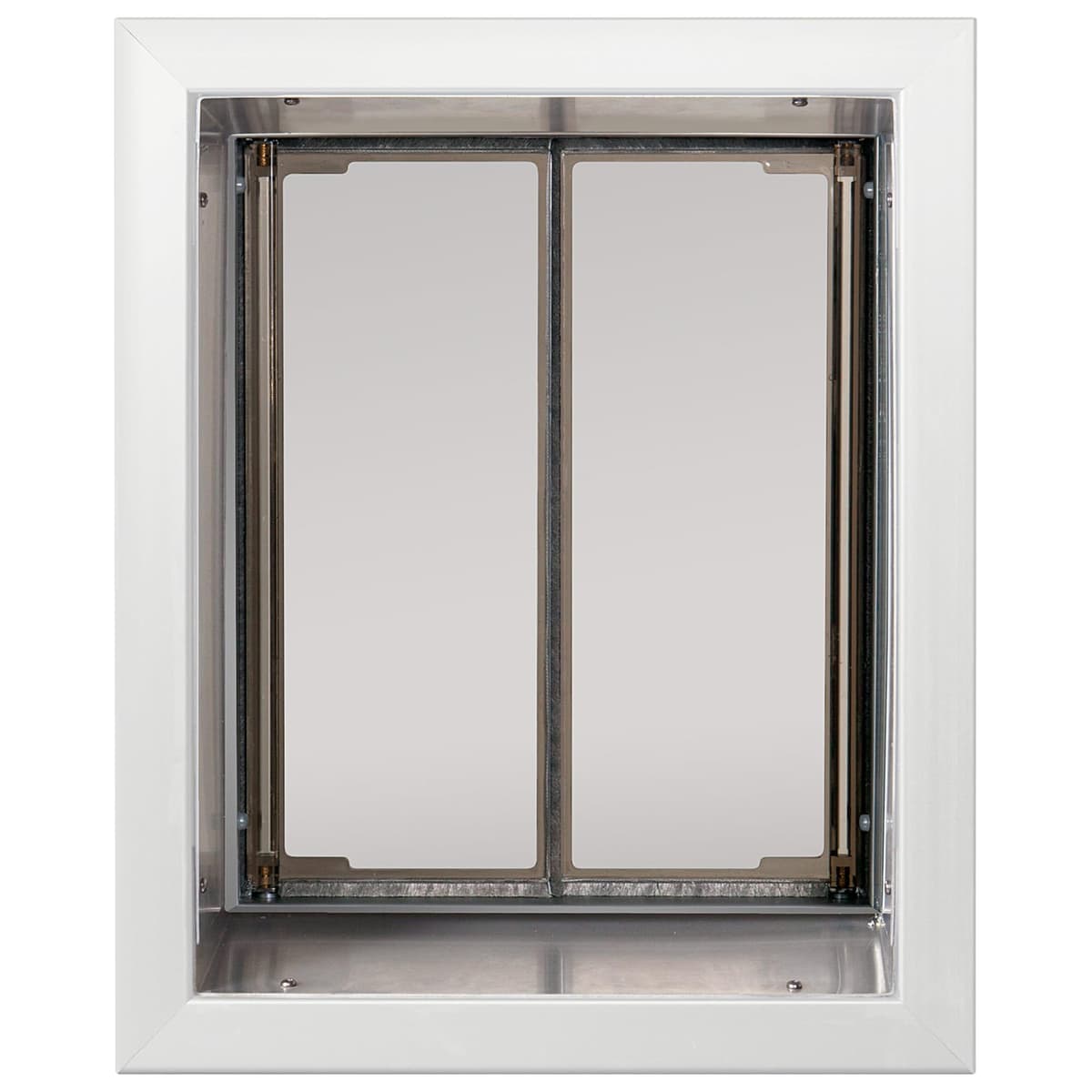 Puertas para Mascotas PlexiDor Performance para Perros y Gatos - Puerta de Montaje en Pared con Cerradura y Llave - Blanca, Tamaño Grande PD WALL LG WH