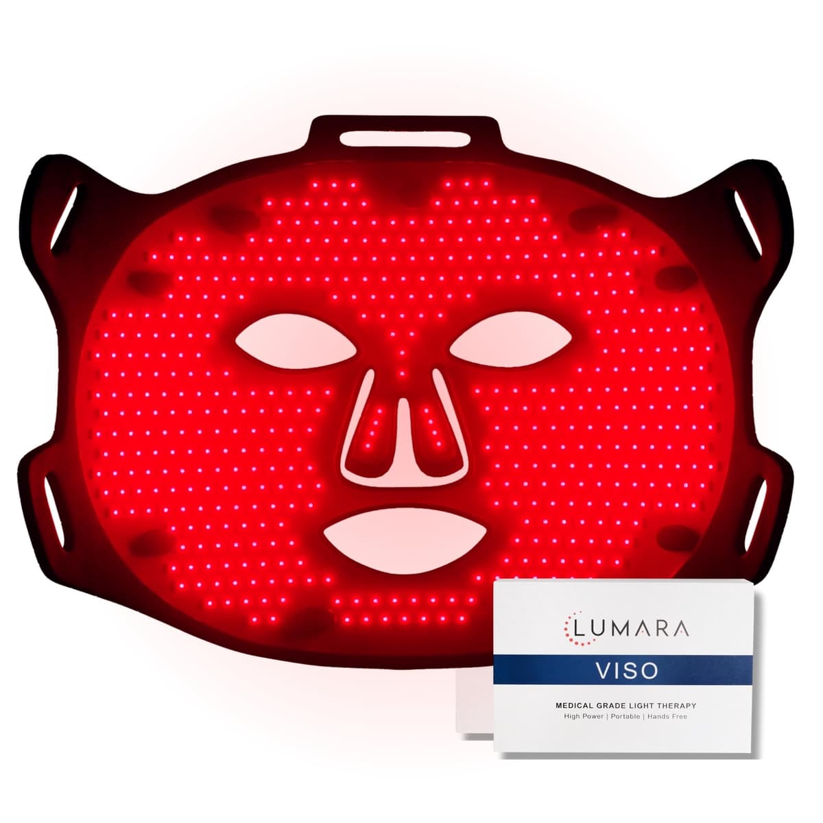 LUMARA VISO - Máscara de terapia de luz roja facial con 470 LEDs 660nm Y5-WOPW-ON55
