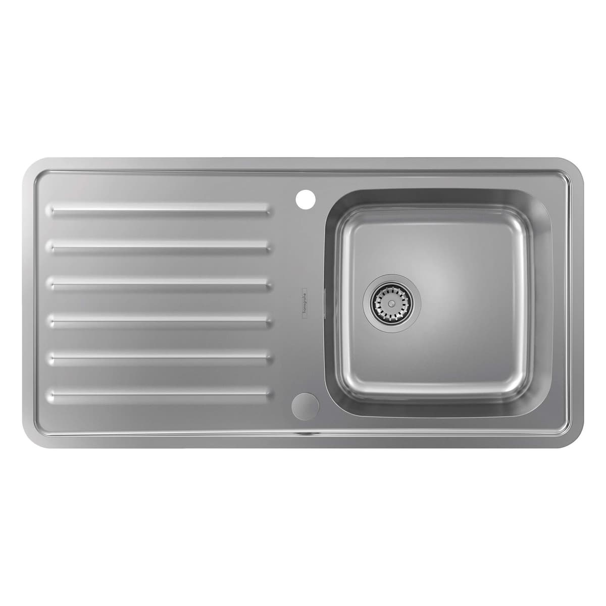 hansgrohe S41 Fregadero de cocina empotrado 40x40 cm con escurridor y juego de desagüe (pre-taladrado) 43338800