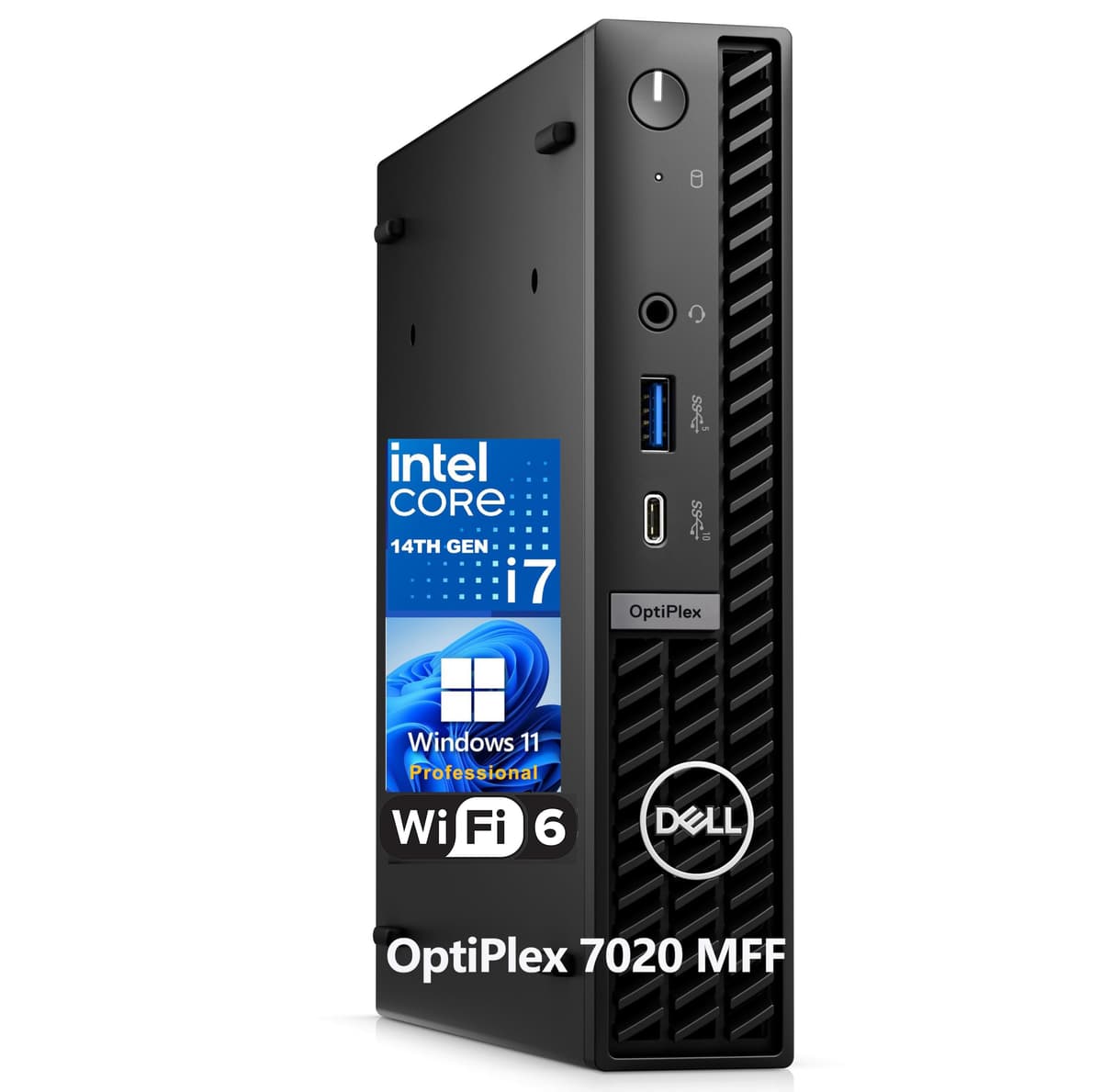 Dell OptiPlex 7020 MFF Mini Desktop Business - i7-14700T, 32GB DDR5, 1TB PCIe SSD, WiFi 6, Windows 11 Pro