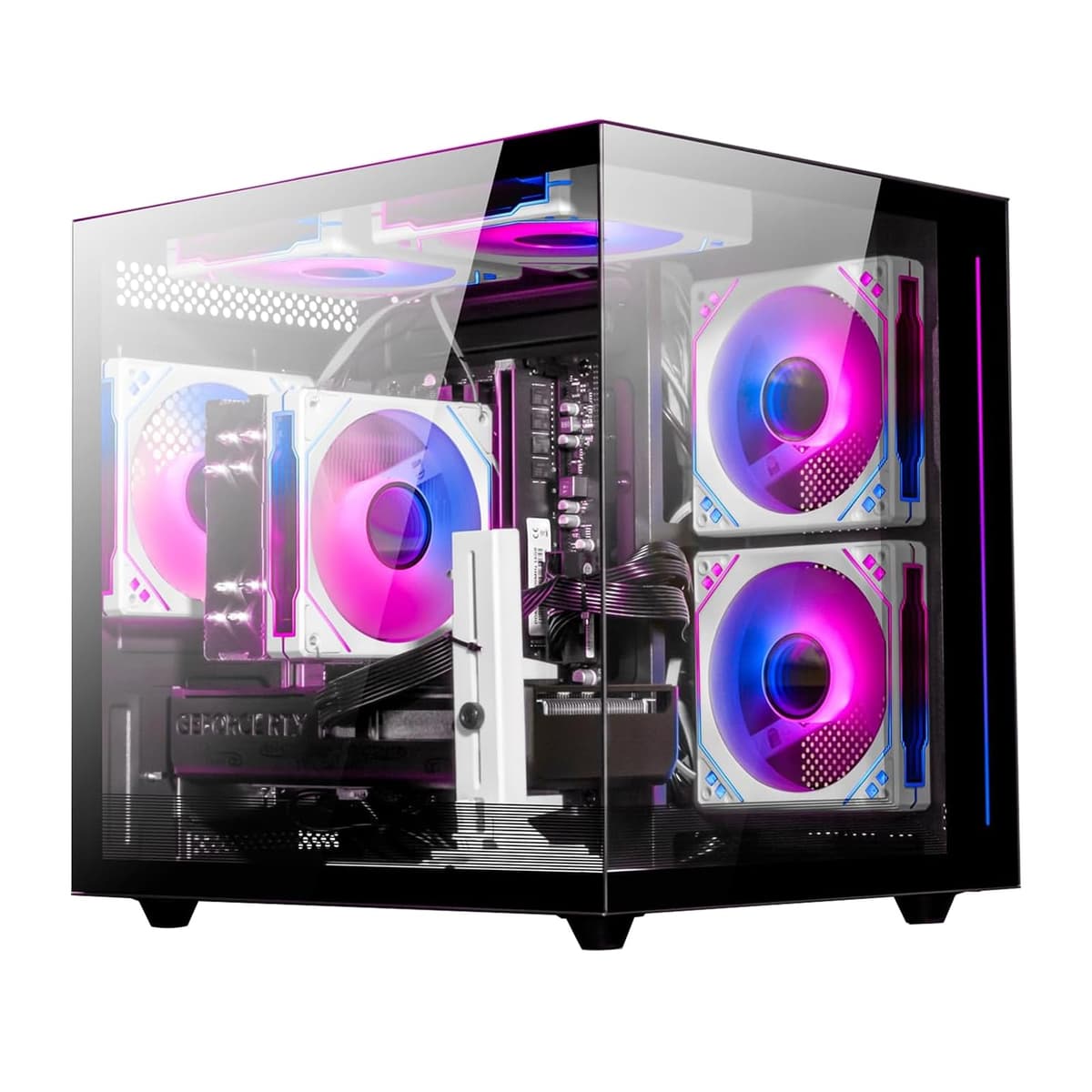 suevery PC de Escritorio Para Juegos Preensamblado | 16 GB DDR4 RAM | 512 GB SSD | AMD Ryzen 5 6 núcleos 3.6 GHz hasta 4.1 GHz | Tarjeta Gráfica RX 560 4 GB | Wi-Fi 6 | PC Gamer Negro SUV9B1-SUV9B9