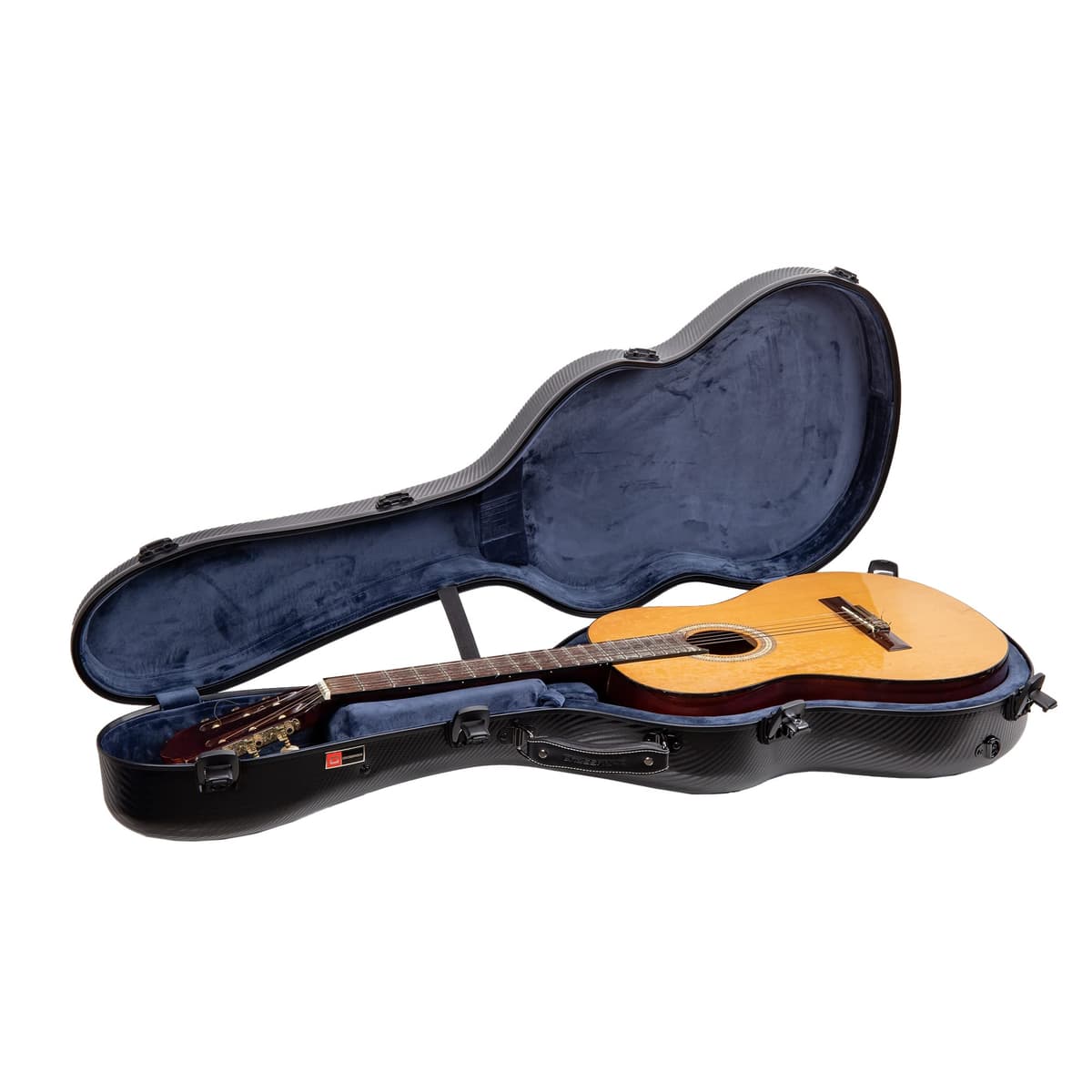 Crossrock Poly Carbon Case para Guitarra Clásica 4/4 - Estuche Flight Antirayones Negro (CRF4020CBK)
