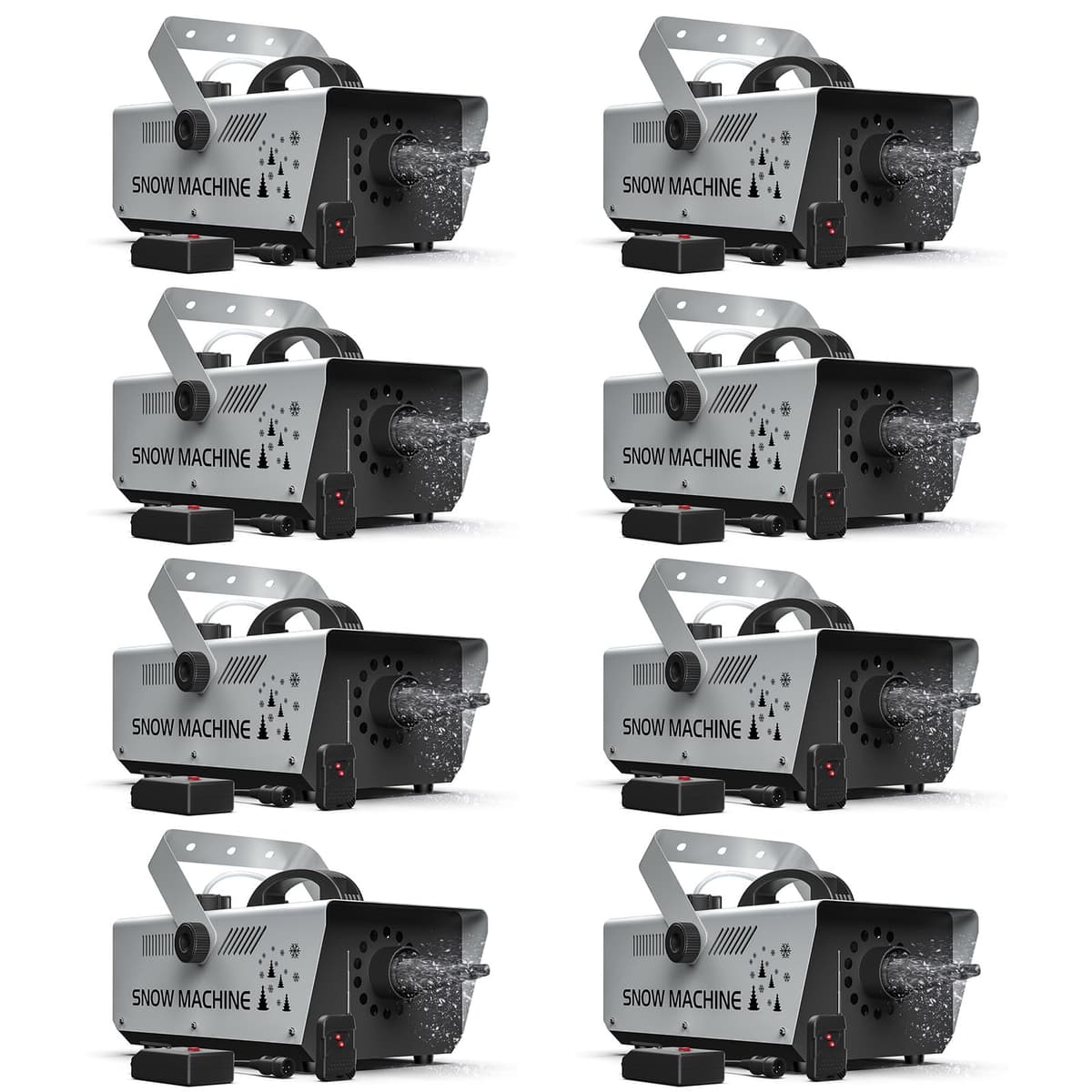 Warmdance Máquina de nieve artificial 1000W con control inalámbrico y cable, ajuste de copo, 1L ZQ10143USX8