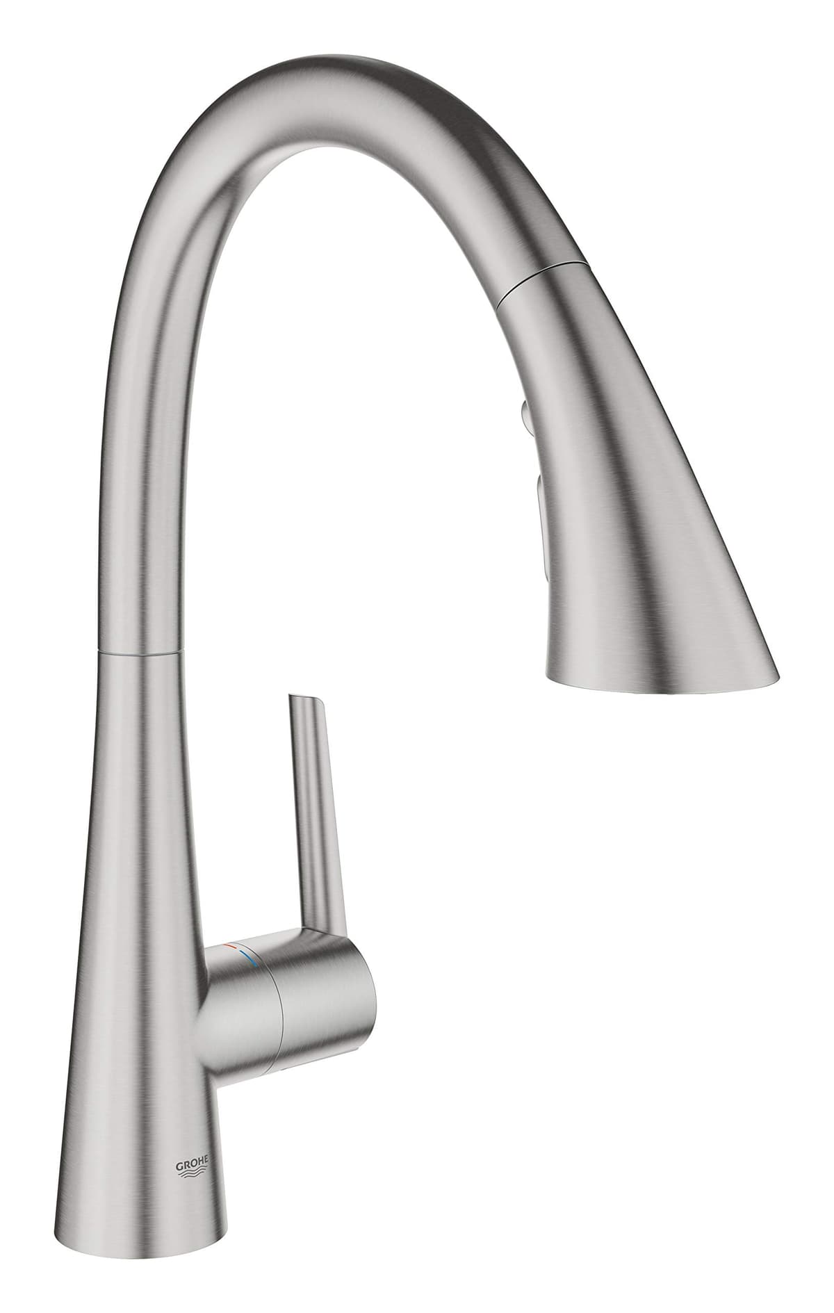 GROHE Zedra Monomando de Cocina con Flexo Extractable y 3 Tipos de Chorro, Acero Inoxidable 32294DC2