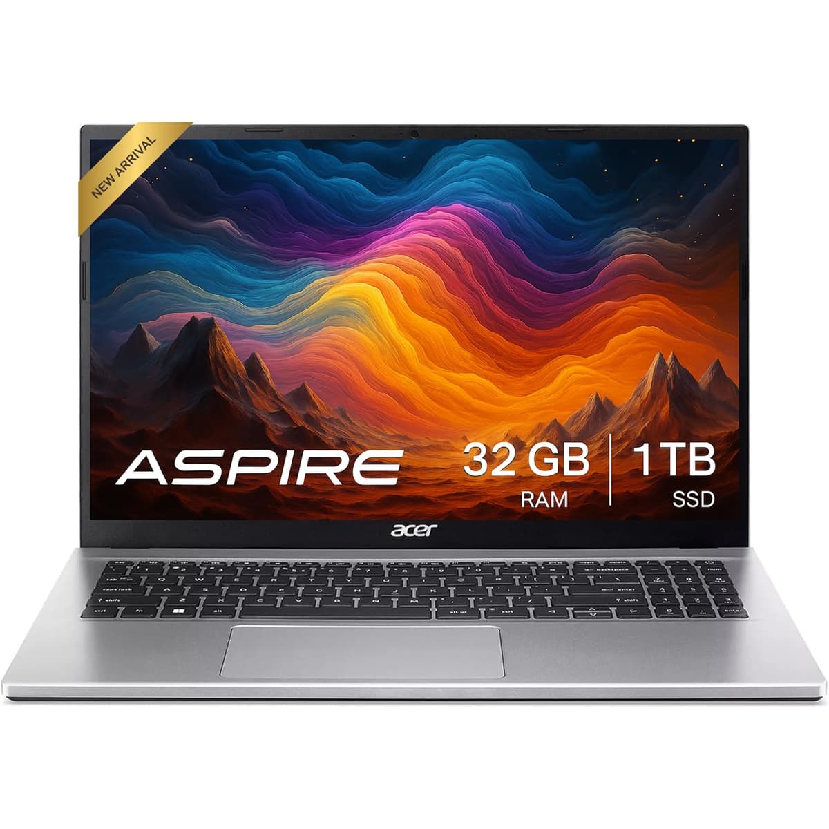 acer Aspire 3 Premium Laptop con teclado retroiluminado | AMD Ryzen 5 7430U | 32 GB RAM | 1 TB SSD | Pantalla FHD de 15.6" | Wi-Fi 6 rápido | Cámara web | Copilot AI Chat | Windows 11 Pro