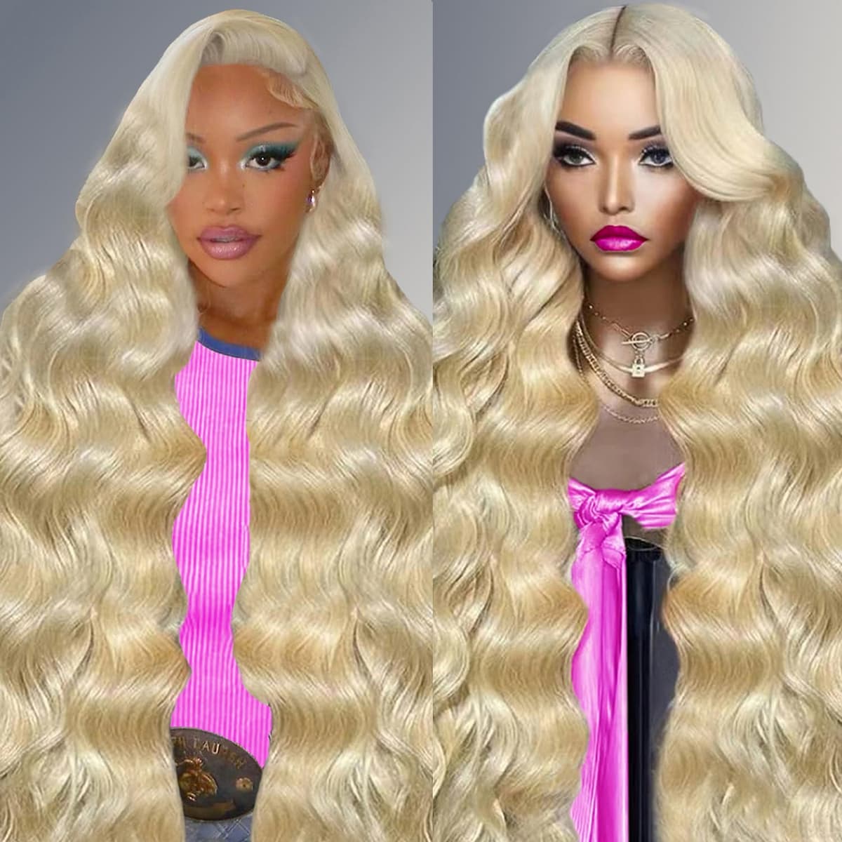 WAQI peluca 613 13x6 lace front body wave 200% densidad rubia 613 13x6 Body Wave Wig