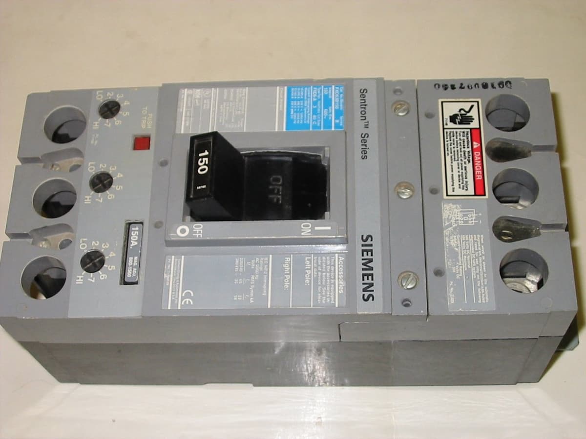 SIEMENS FXD63B150 Circuit Breaker, FD, 3P, 150A, 600V