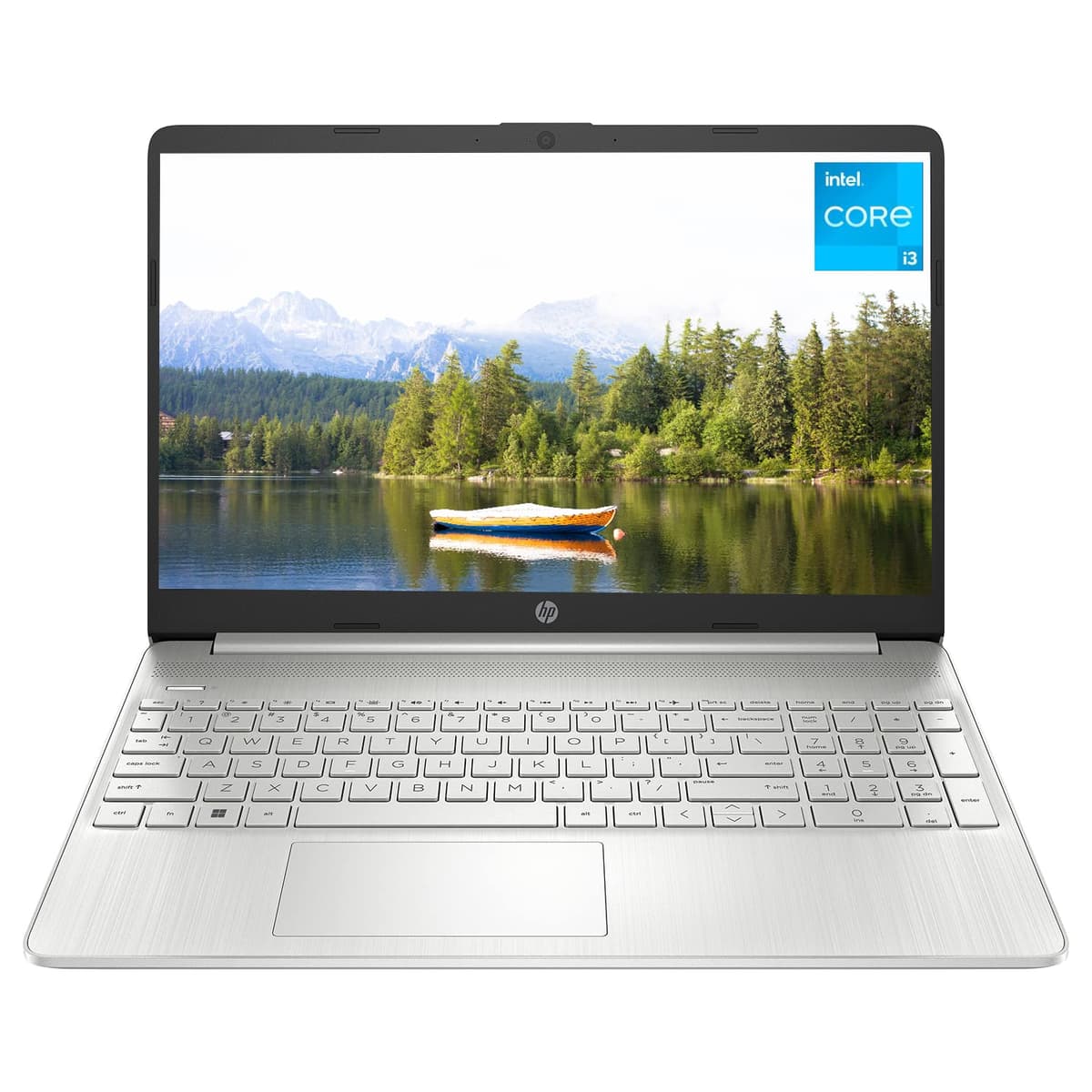 HP 15 Notebook, pantalla HD de 15.6", Intel Core i3-1115G4, 12GB RAM DDR4, 256GB SSD PCIe, webcam, HDMI, lector de tarjetas SD, Wi-Fi, Windows 11 Home, Natural Silver 6Q8C5ES#ABU