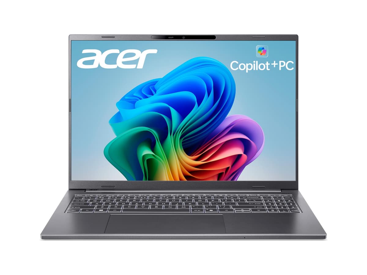 acer Aspire 16 AI Copilot+ PC | Pantalla táctil multi-toque 16" WUXGA 120Hz | Snapdragon X X1-26-100 | NPU: 45 TOPS - GPU: Hasta 1.7 TFLOPs | 16GB LPDDR5X | 512GB SSD PCIe Gen 4 | Wi-Fi 7 | A16-11MT-X669 NX.JNGAA.002
