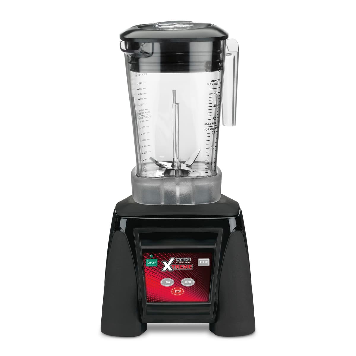 Waring Comercial MX1050XTXP Licuadora de 3.5 HP con teclado electrónico, función pulse y contenedor de copoliéster libre de BPA de 48 oz., 120V, enchufe fase 5-15, Negro