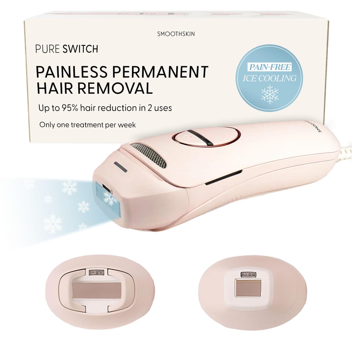 Smoothskin Pure Switch IPL 3-en-1 con Sapphire Pro Ice Cooling (Rosa) CA00-2166
