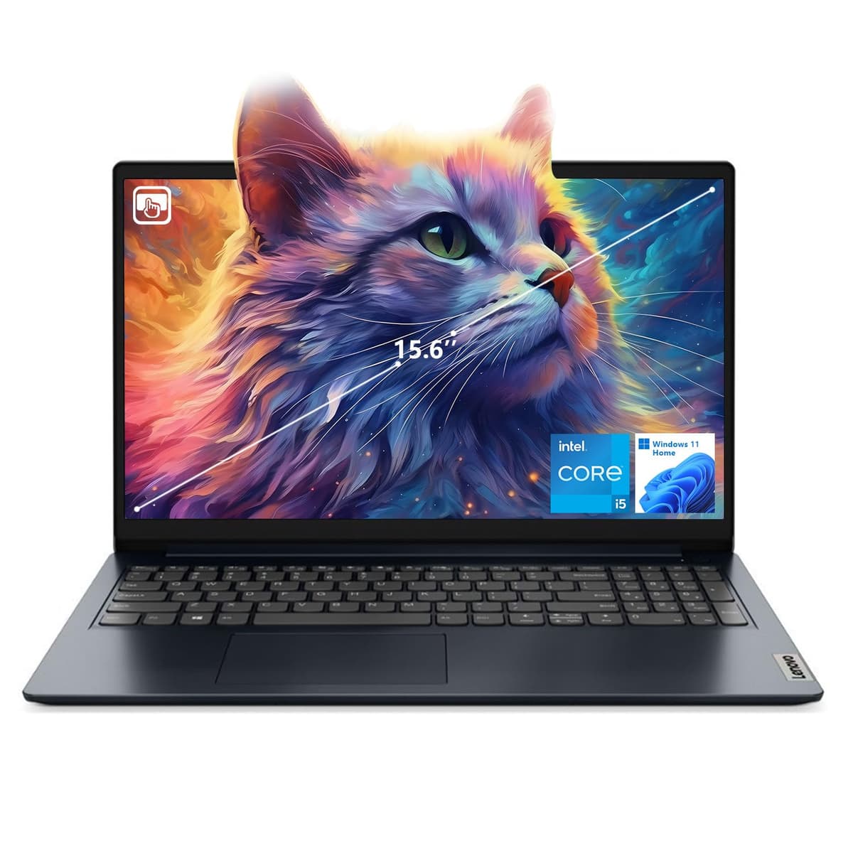 Lenovo IdeaPad 1i Laptop, pantalla táctil FHD de 15.6", procesador Intel Core i5-1235U, 40 GB RAM DDR4, SSD PCIe de 2 TB, cámara web, Wi-Fi 6, HDMI, Windows 11 Home, azul