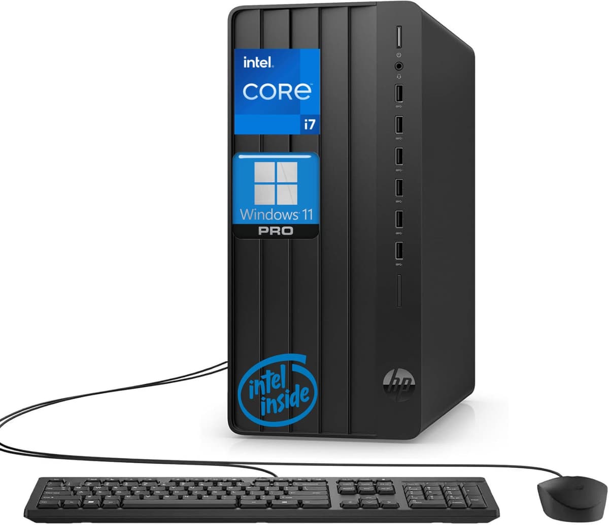 Computadora de Escritorio Empresarial HP Pro Tower 290 G9, Último Intel Core i7-12700K de 12 núcleos, 32GB RAM, SSD 2TB, Soporte para Doble Monitor (HDMI + VGA), WiFi, RJ-45, Teclado y Mouse con Cable, Windows 11 Pro 260