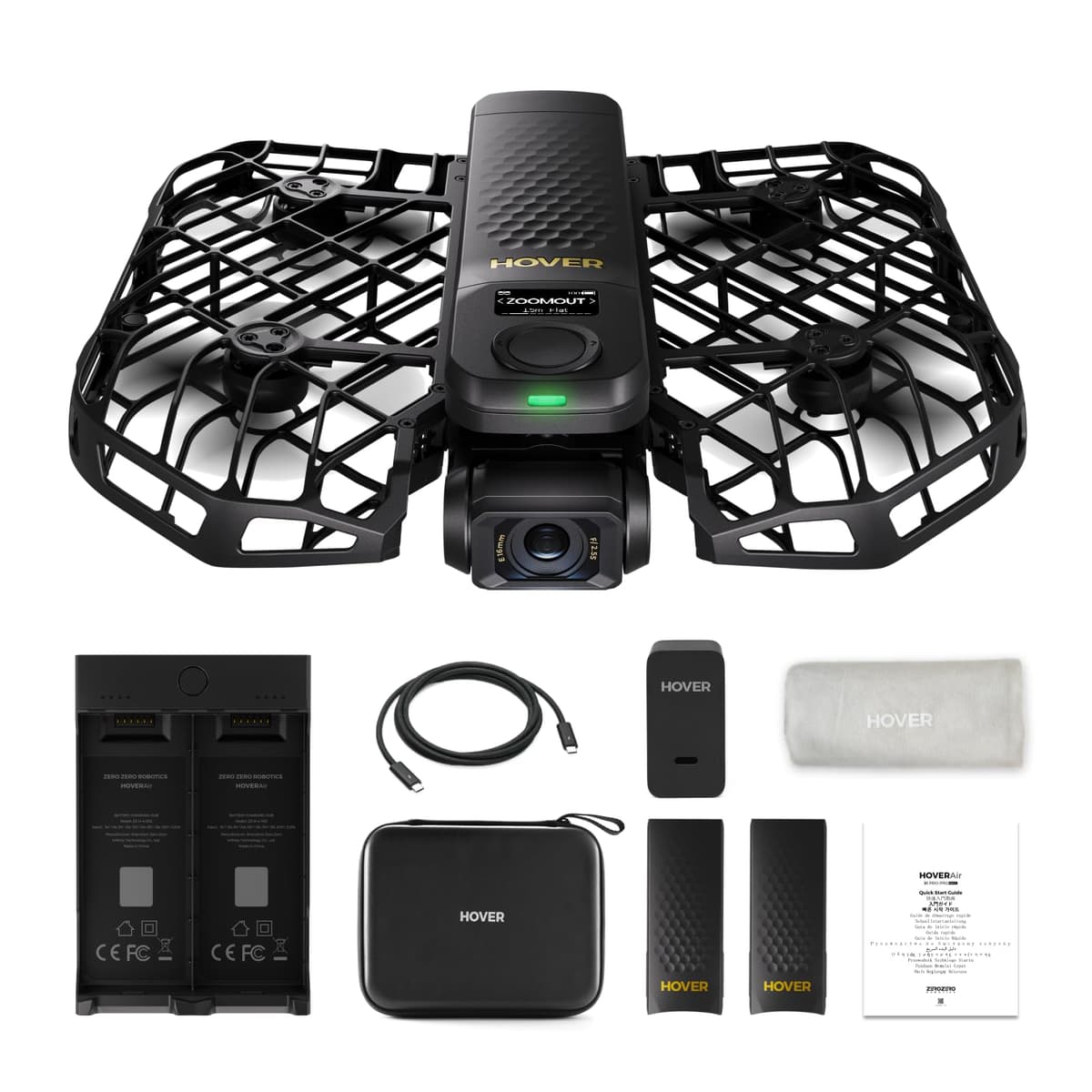 HOVERAir X1 PROMAX Drone 8K plegable con cámara y hasta 42 KM/h (Combo básico) ZZ-H-1-004