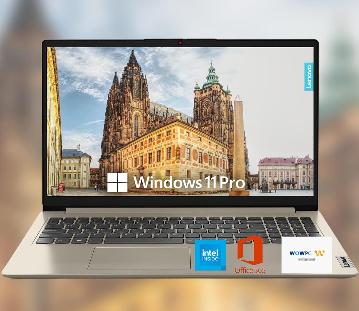 Lenovo 15.6" HD IdeaPad con recubrimiento antirreflejo + 1 año de Microsoft 365, 36 GB de RAM, SSD de 1.1 TB, Windows 11 Pro, procesador Intel, Wi-Fi 6, HDMI, USB-C, lector de tarjetas SD, hasta 9.5 horas de batería, con WOWPC USB