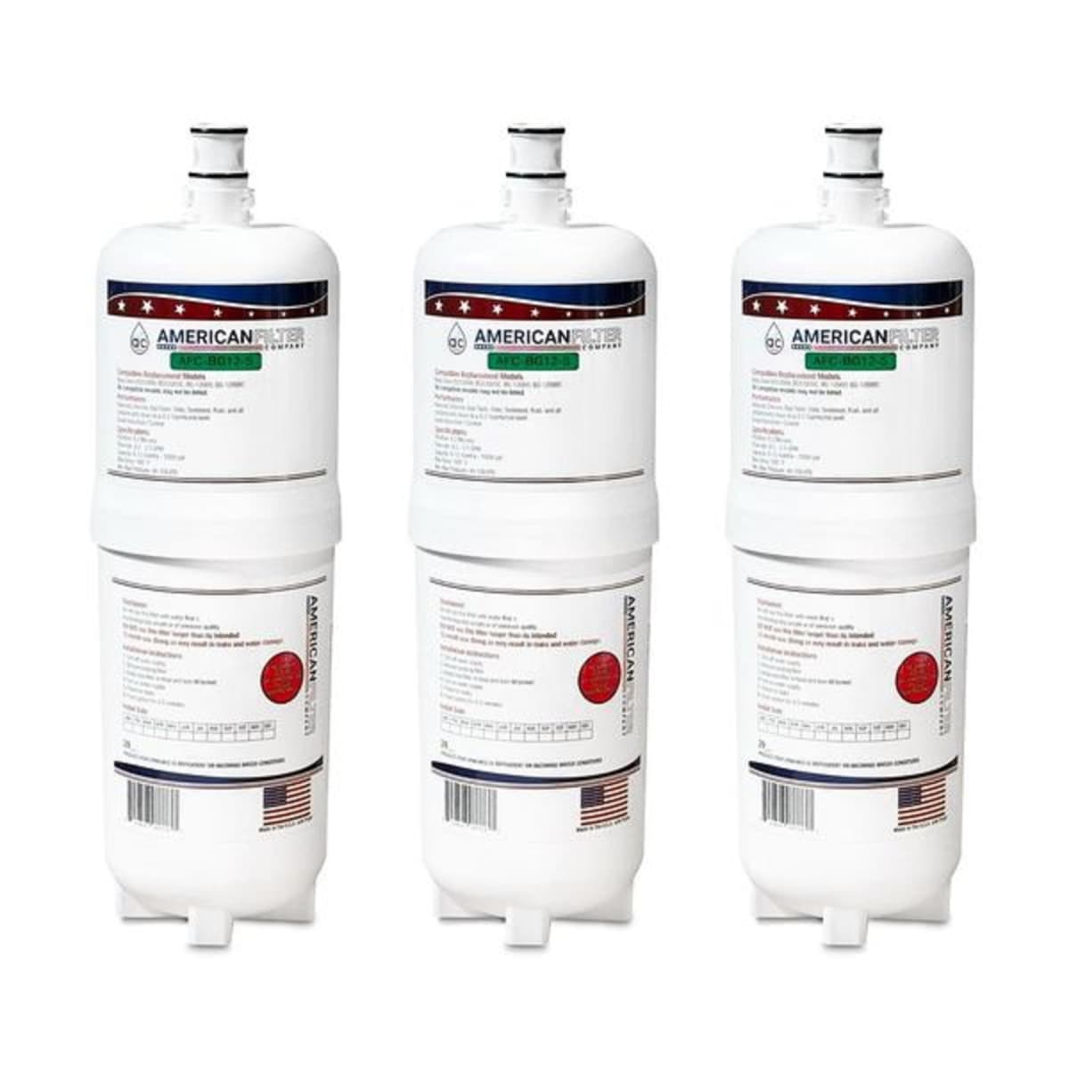 American Filter Company Cartucho de filtro de agua compatible AFC-BG12-S para Body Glove BG-12000C - pack de 3