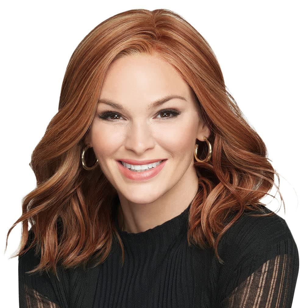 Hair u wear Raquel Welch Wavy Day - Largo hombros con ondas suaves, talla de copa promedio, RL29/25 Golden Russet