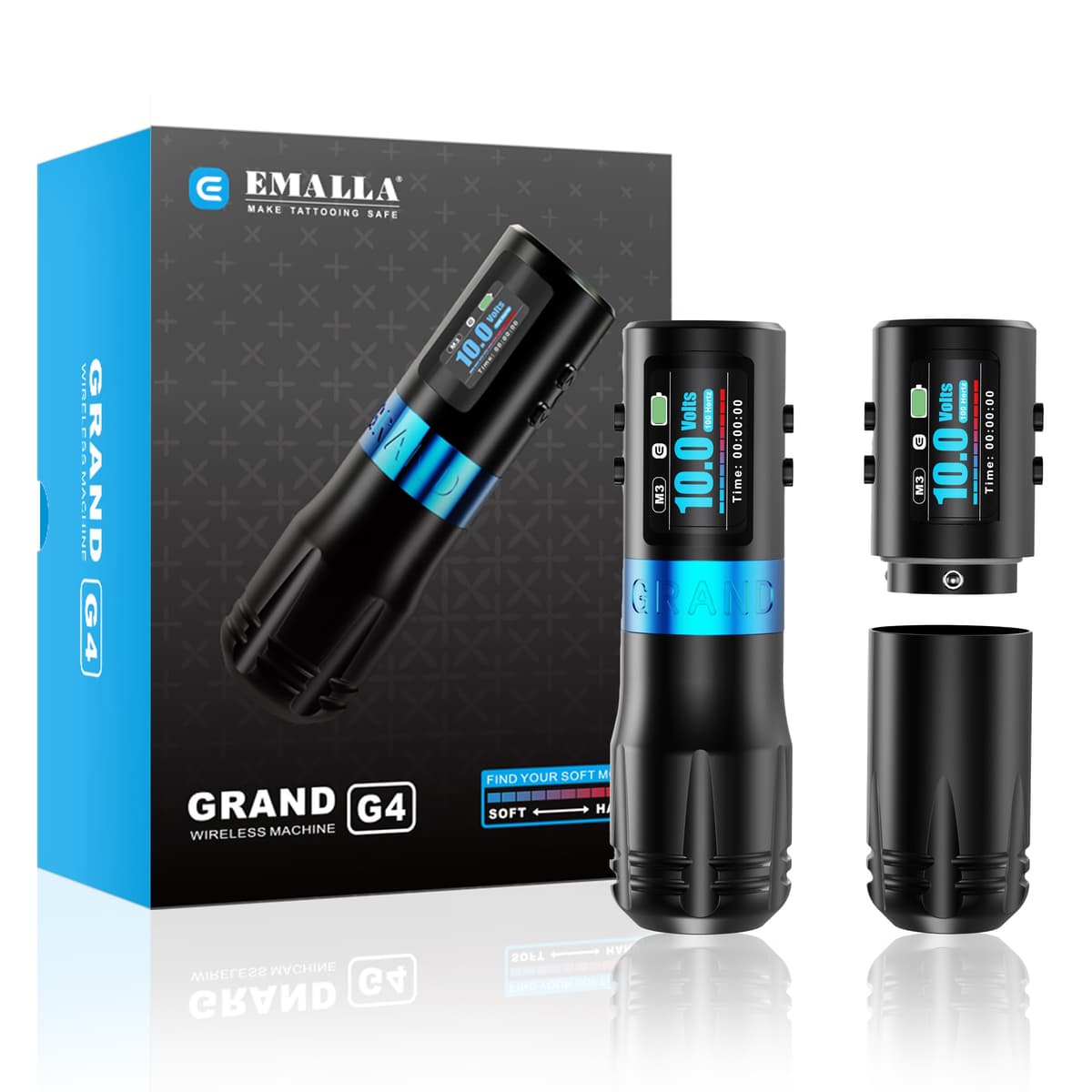 Emalla Grand G4 Máquina de Tatuar Pen Inalámbrica, 4.2mm Stroke, Batería de Larga Duración TWEM-G4-B-4.2mm