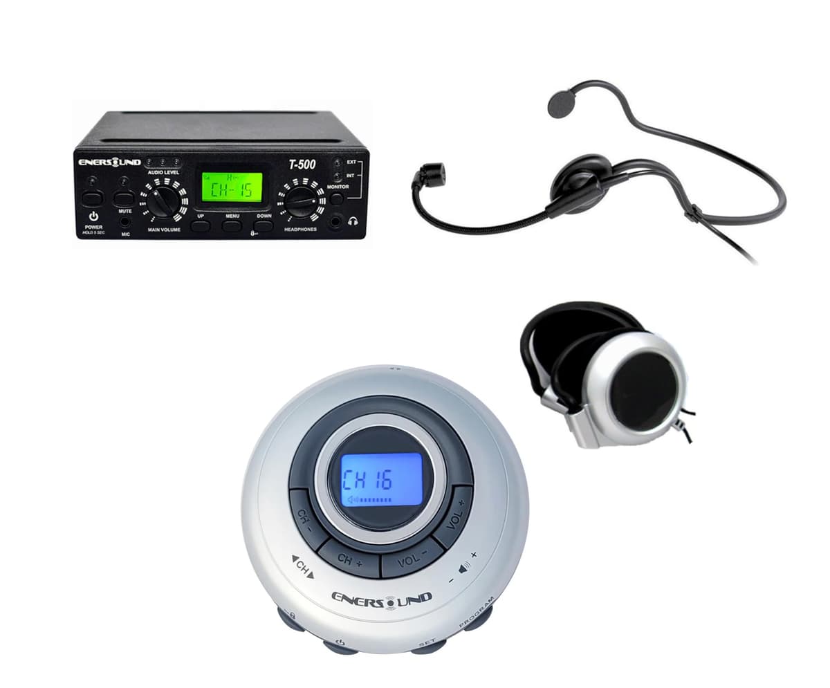 Enersound TSD-10 Sistema de Interpretación con Monitor de Intérprete - Para 50 personas, garantía de por vida (EE. UU.)