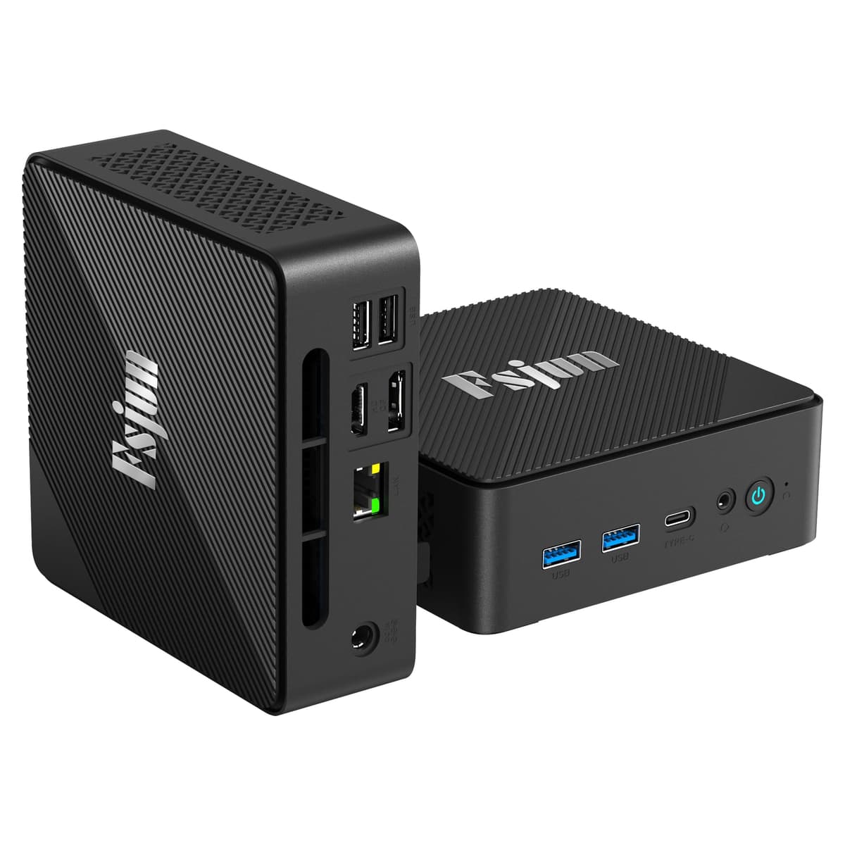 Fsjun Mini PC con CPU Intel N150 de 13ª generación 16GB DDR4/512GB NVMe SSD, Mini PC de escritorio con soporte 4K de doble pantalla, ahorro de energía, montaje VESA incluido, Wi-Fi 5, BT 4.0 para negocios y hogar