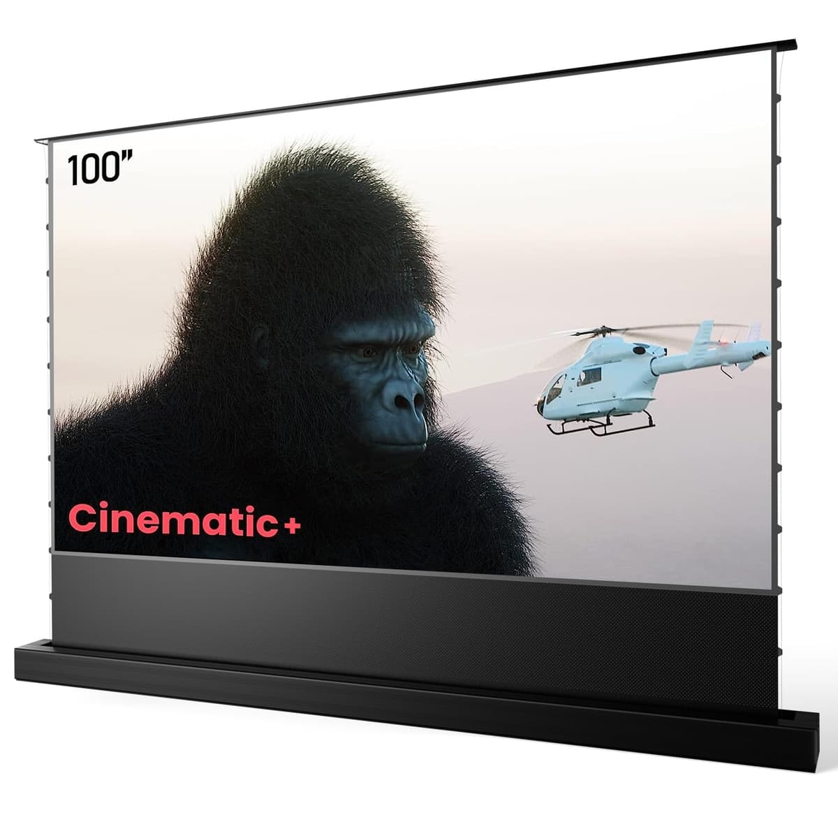 AWOL VISION Pantalla motorizada ALR de piso 100" para proyectores UST ALR-F