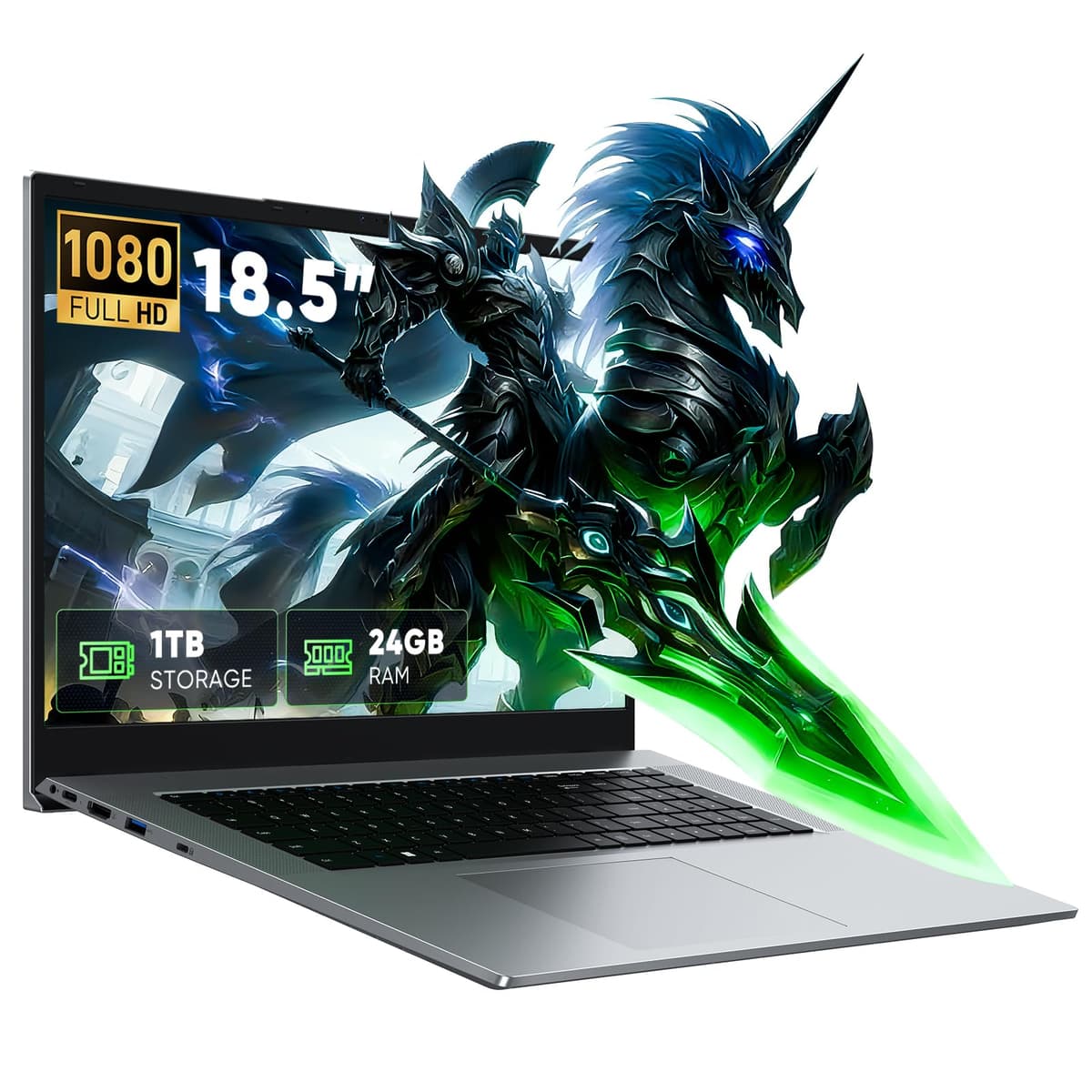 Tylvx Laptop de 18.5" FHD, 24GB RAM 1TB SSD, Doble núcleo m3-8100Y hasta 3.4GHz, HDMI, RJ45, Pantalla grande, Windows 11, para estudiantes, hogar, negocios, multitarea y entretenimiento pc laptop