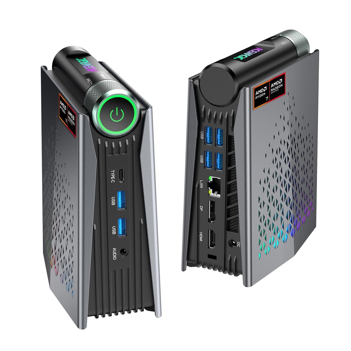 ACEMAGICIAN S3A Mini PC Ryzen 7 8745HS 16GB DDR5 512GB NVMe con RGB y WiFi6