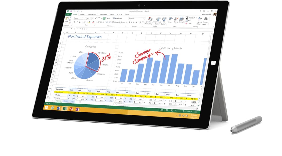 Microsoft Surface Pro 3 12" 256GB Intel Core i7 con Windows 10 5D2-00017