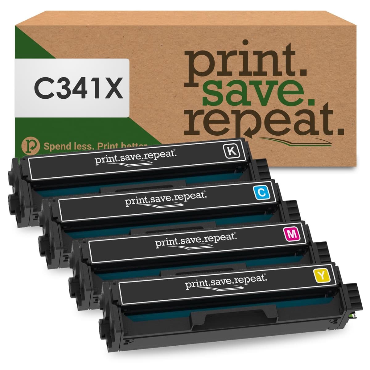 Print.Save.Repeat. Lexmark C341X Combo Pack Toner Remanufacturado Extra Alta Rendimiento C341X-COMBO-IPS
