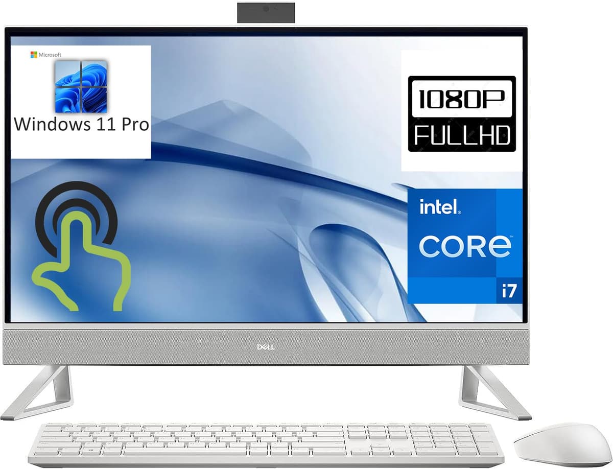 Dell Inspiron 27 7720 All-in-One 27" Touchscreen FHD, Intel i7-1355U, 32GB RAM, 1TB PCIe SSD, GeForce MX550, Wi-Fi 6E, Windows 11 Pro i7710