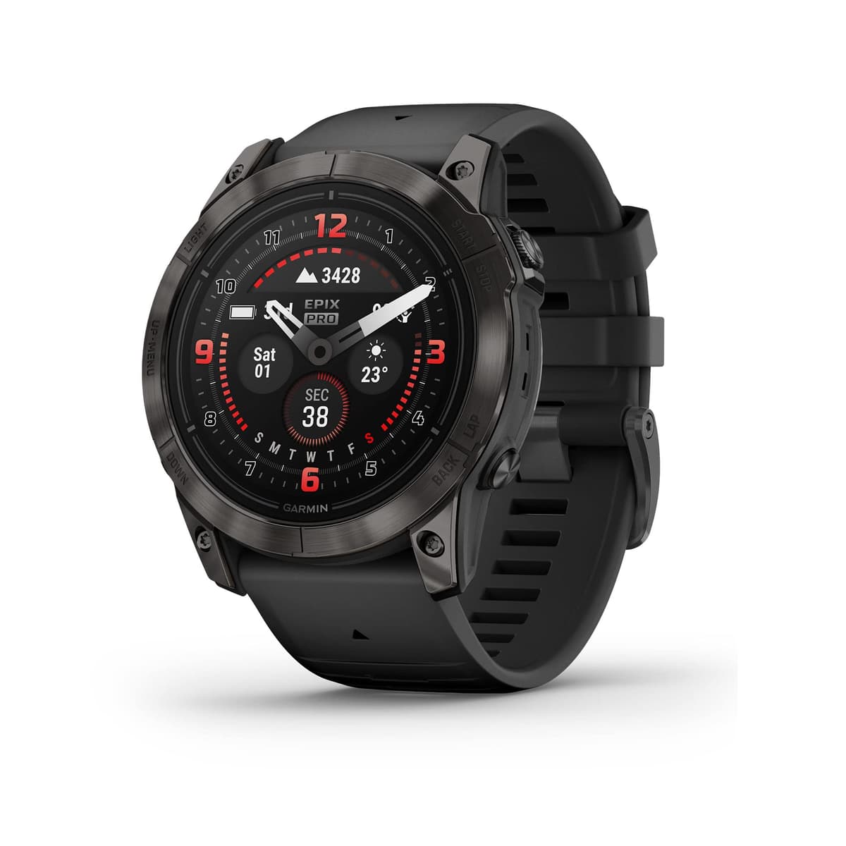 Garmin epix Pro (Gen 2) Edición Zafiro, 51 mm, Smartwatch de Alto Rendimiento, Tecnología de Entrenamiento Avanzada, Linterna Integrada, Negro (Reacondicionado) 010-02804-00-cr