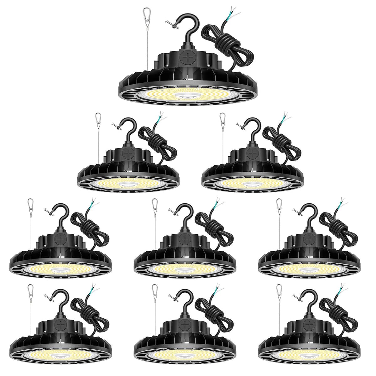 ORRGENA Luminaria High Bay UFO 480V - Ajustable 150W/120W/90W LED IP65 5000K para industria HB02