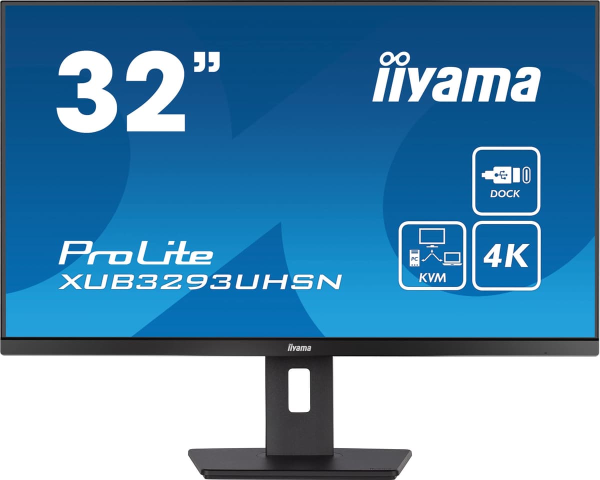 iiyama XUB3293UHSN-B5 32" 4K IPS con USB-C, KVM y dock 65W