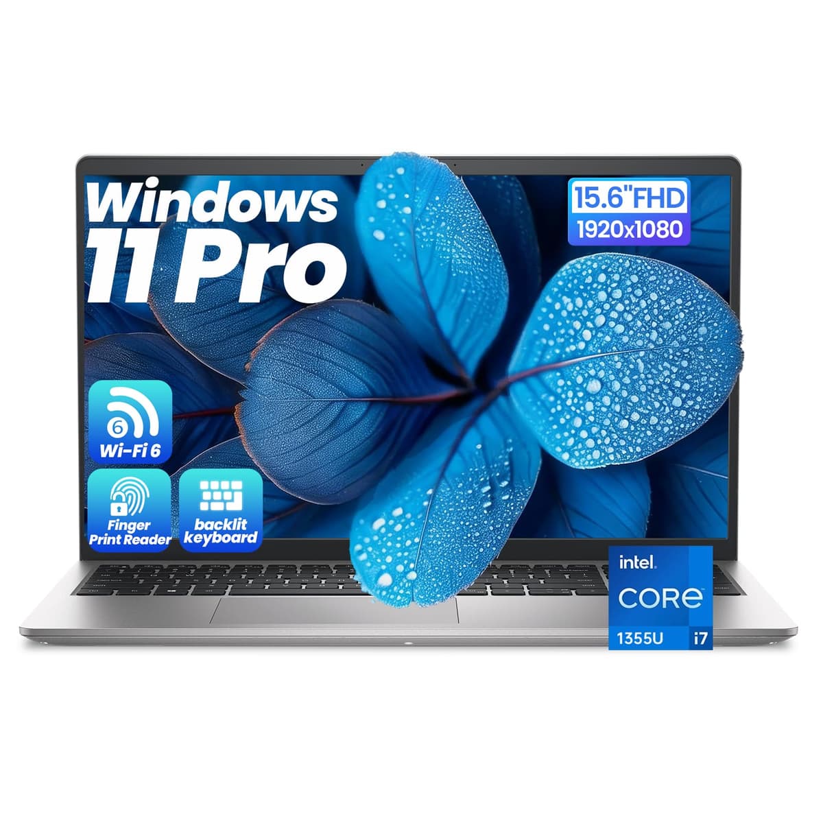 Dell Laptop 15 DC15250 para Negocios y Hogar, Intel Core i7-1355U (10 núcleos), 16GB RAM, SSD 1TB, Pantalla 15.6" FHD IPS 120Hz 250 nits, Teclado Retroiluminado, Lector de Huellas, Windows Copilot, Windows 11 Pro LDC15250