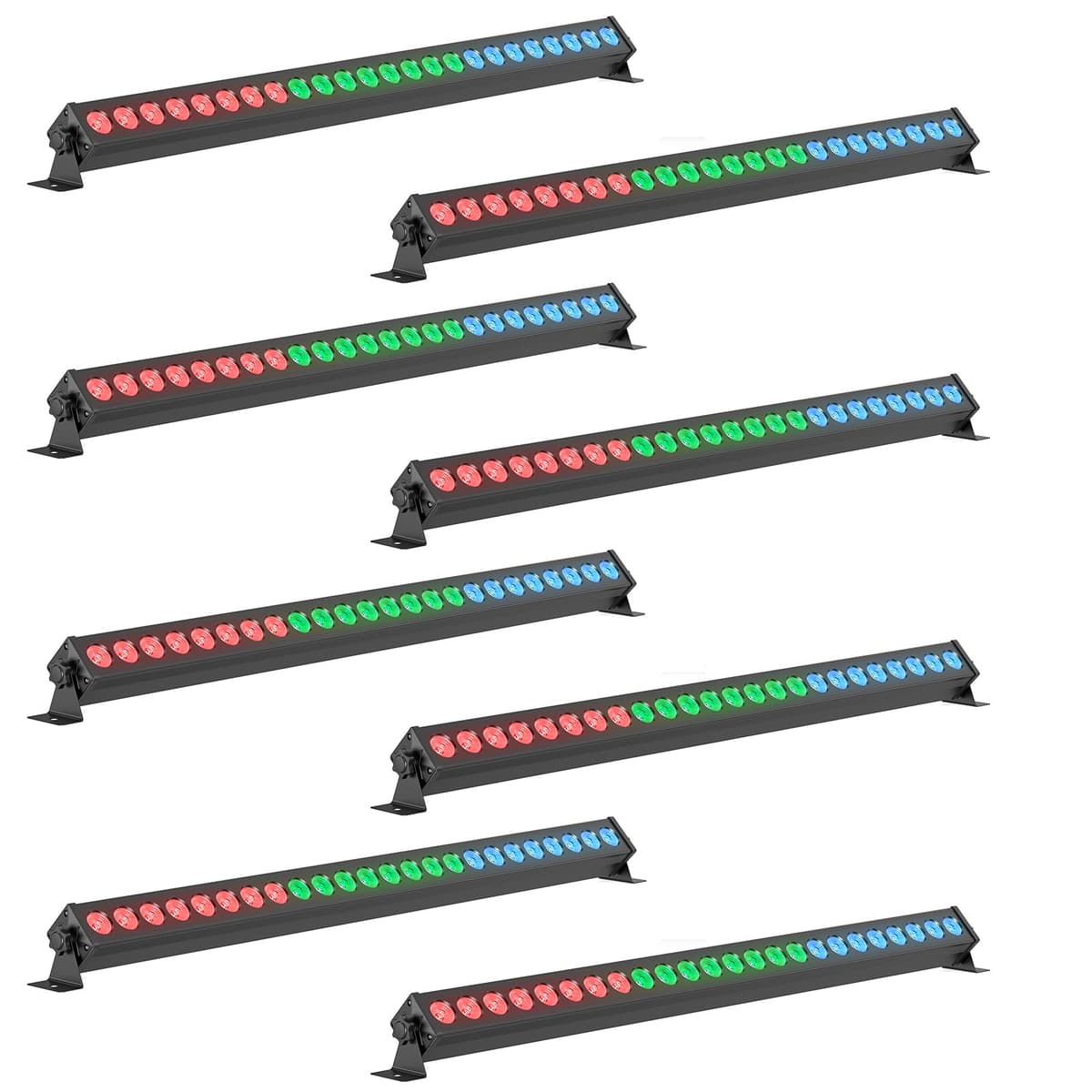 Warmdance Led Stage Lights Bar 72W 24LEDs RGB Barra wash con DMX y sonido ZQ06016US