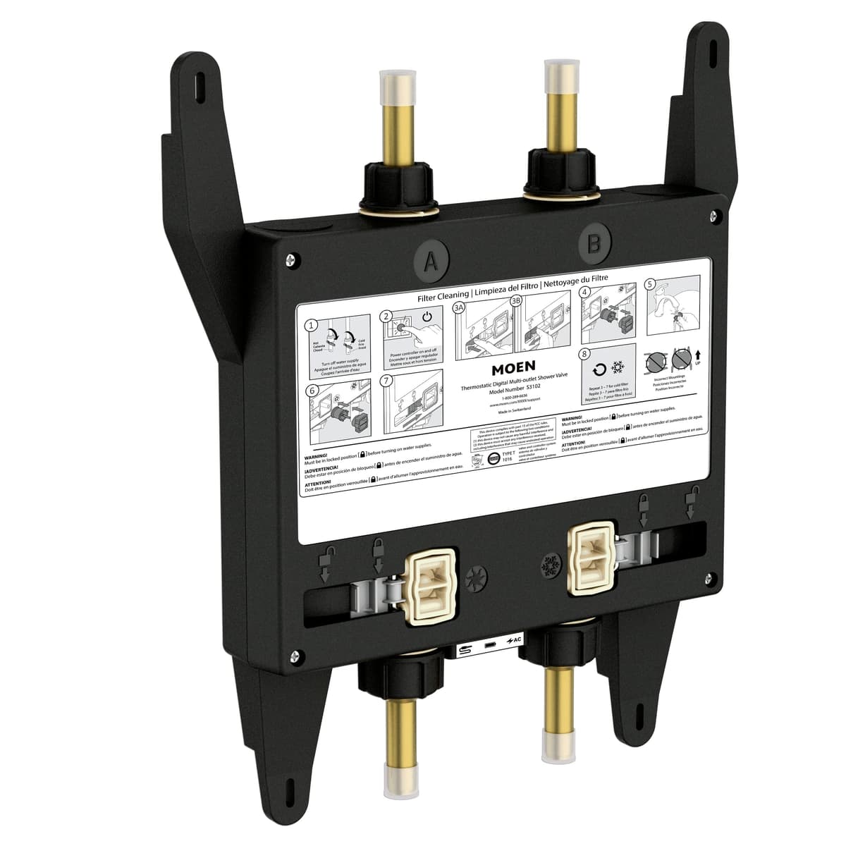 Moen S3102 Válvula Termostática Digital para Ducha 2-Salida 1/2"