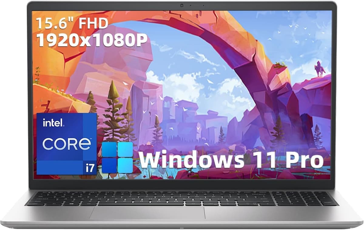 Dell Inspiron 15.6" FHD 3530 Laptop Empresarial, i7-1355U, con Windows 11 Pro y Office de por Vida, Intel Iris Xe, Wi-Fi 6, Antirreflejo, Retroiluminada LED (16 GB RAM | 1 TB SSD) i3530-7050BLK-PUS
