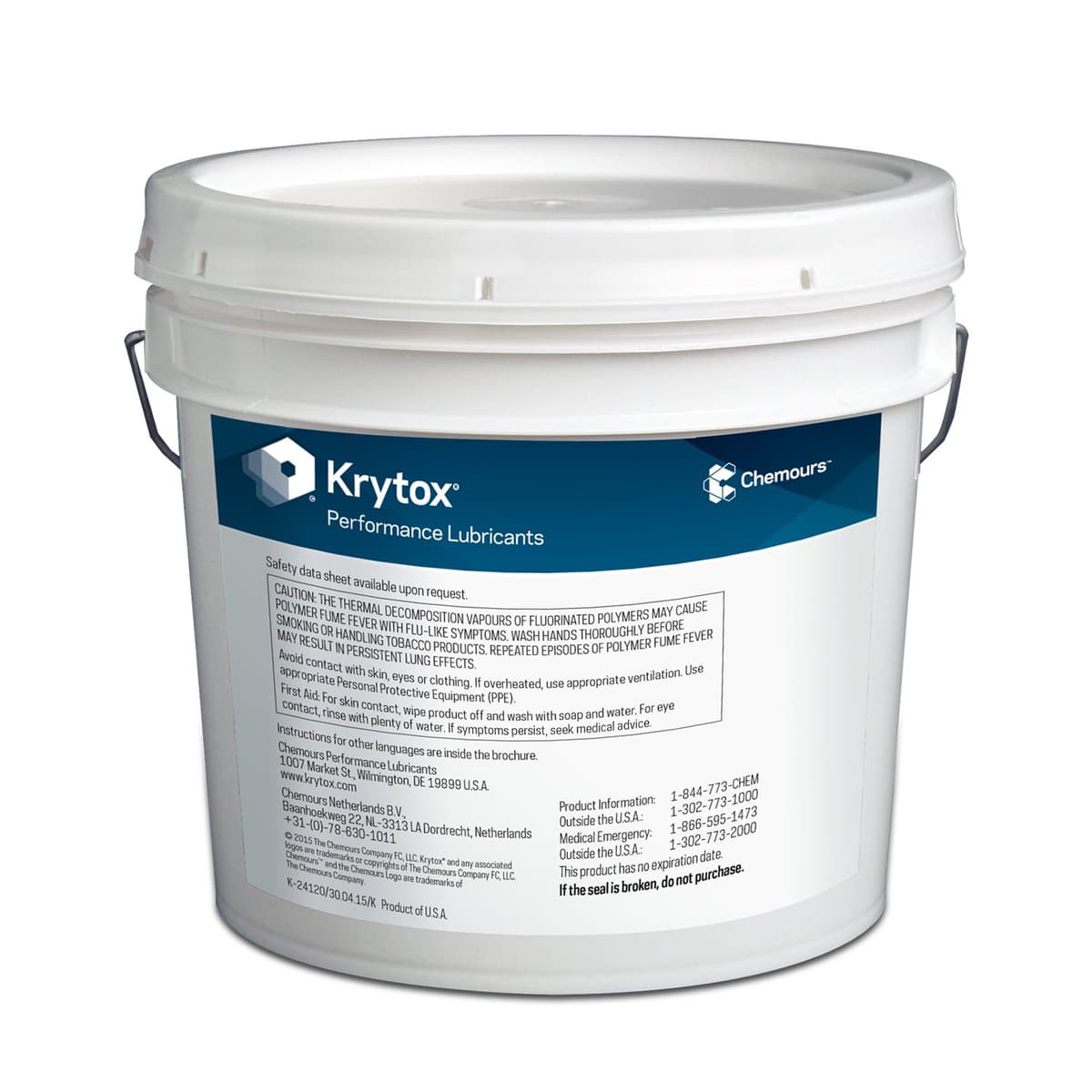 Krytox D12432462 Grasa, 7 kg/15.4 lb. Bidón