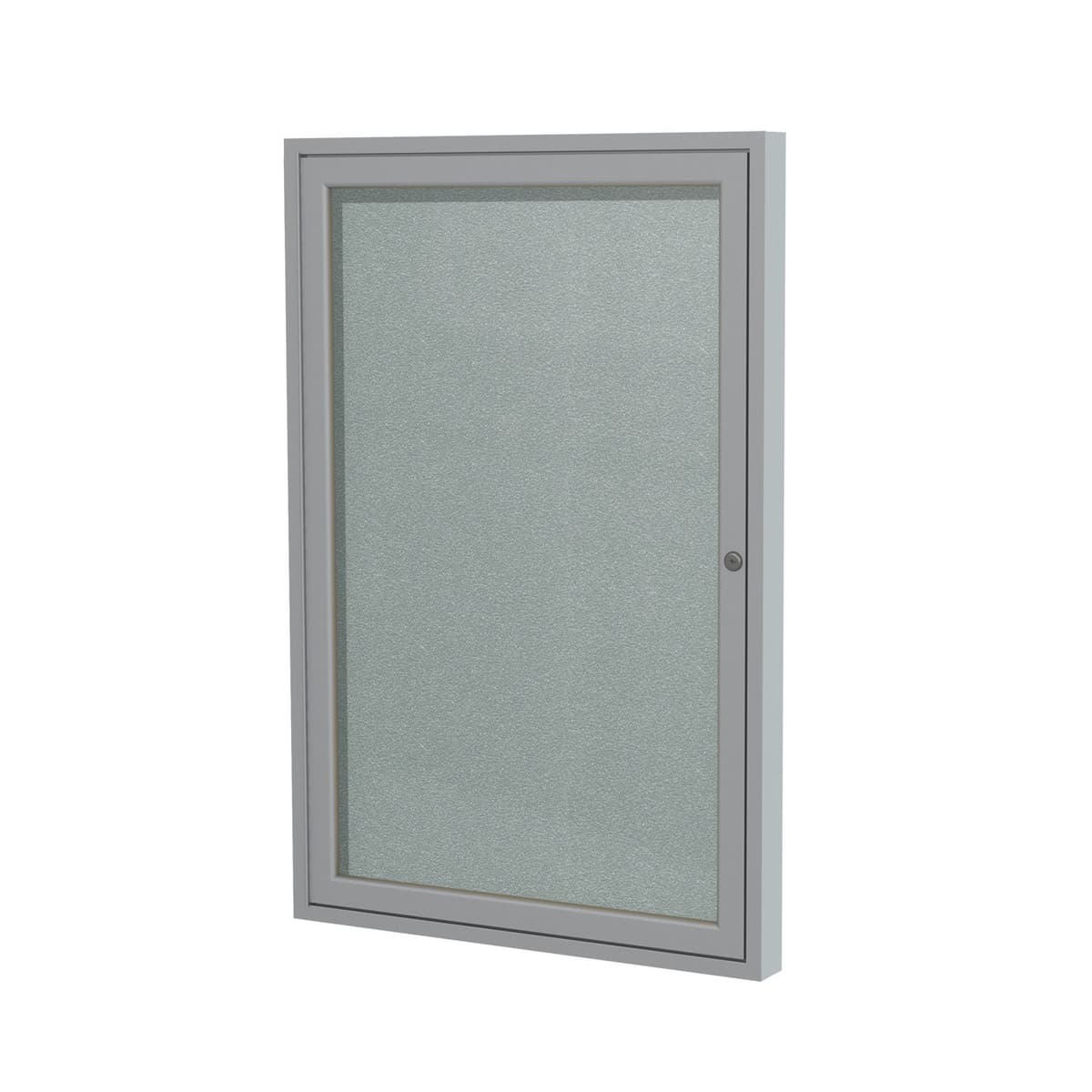 Ghent PA13636VX-193 Tablero Enclosed Vinyl 36x36" 1 Puerta, Marco Aluminio Satinado - Plateado