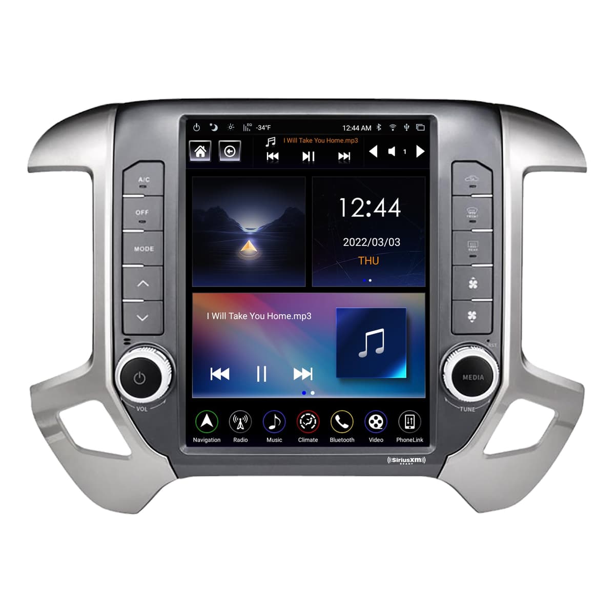 UNIMEAUTO LinksWell Gen5 Radio estéreo 12" táctil para GMC Silverado / Sierra 2014-2018 compatible con Chevrolet 1500/2500/3500 LINKSWELL TS-GM